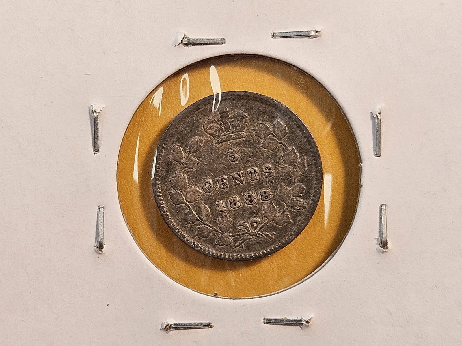 Two Canadian Silver Five Cents - 5