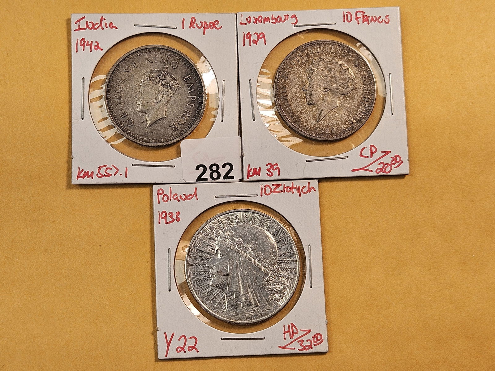 Three Foreign Silver Coins (1 of 8)