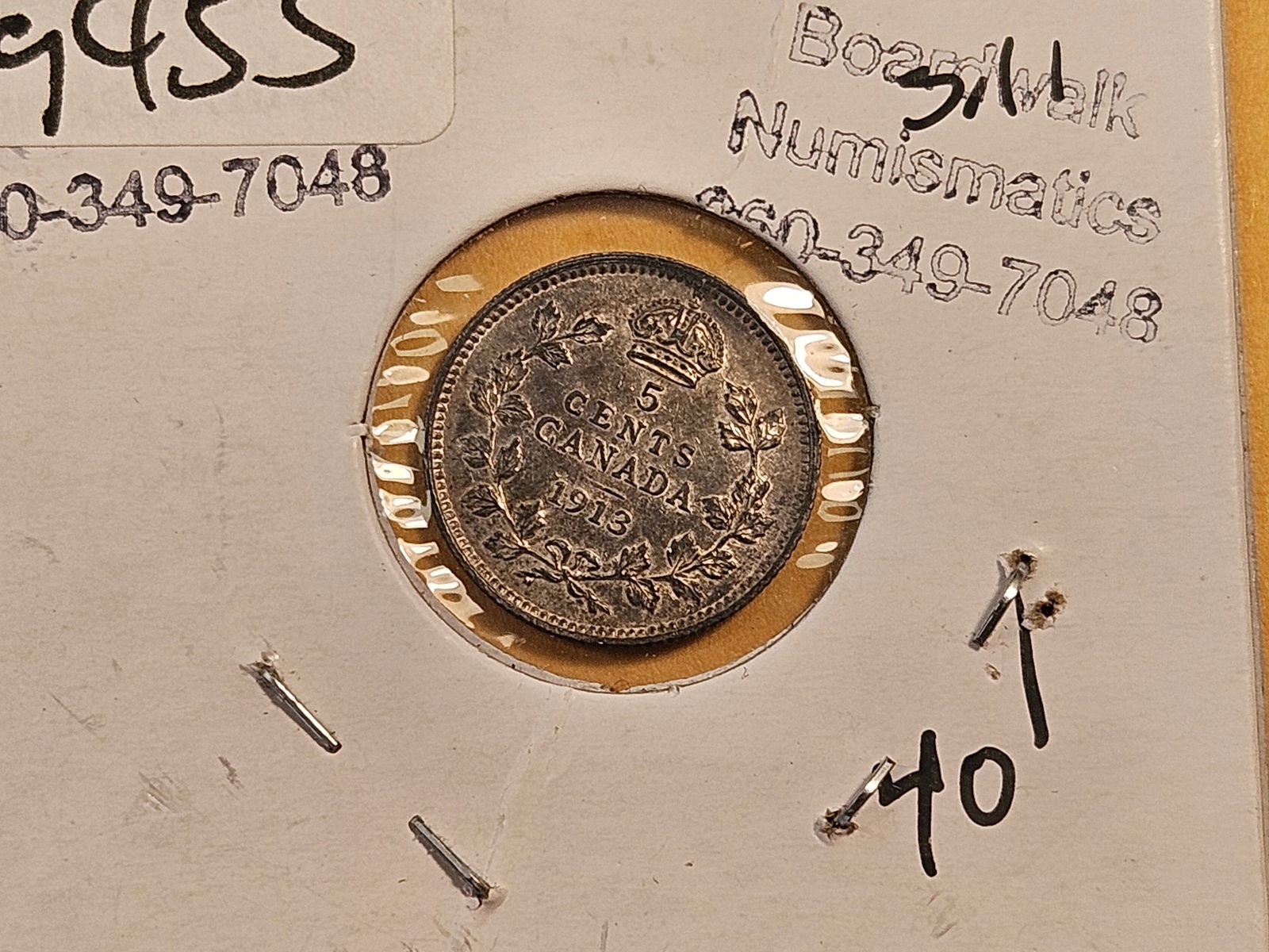 Three Canadian Silver Five Cent Pieces - 7