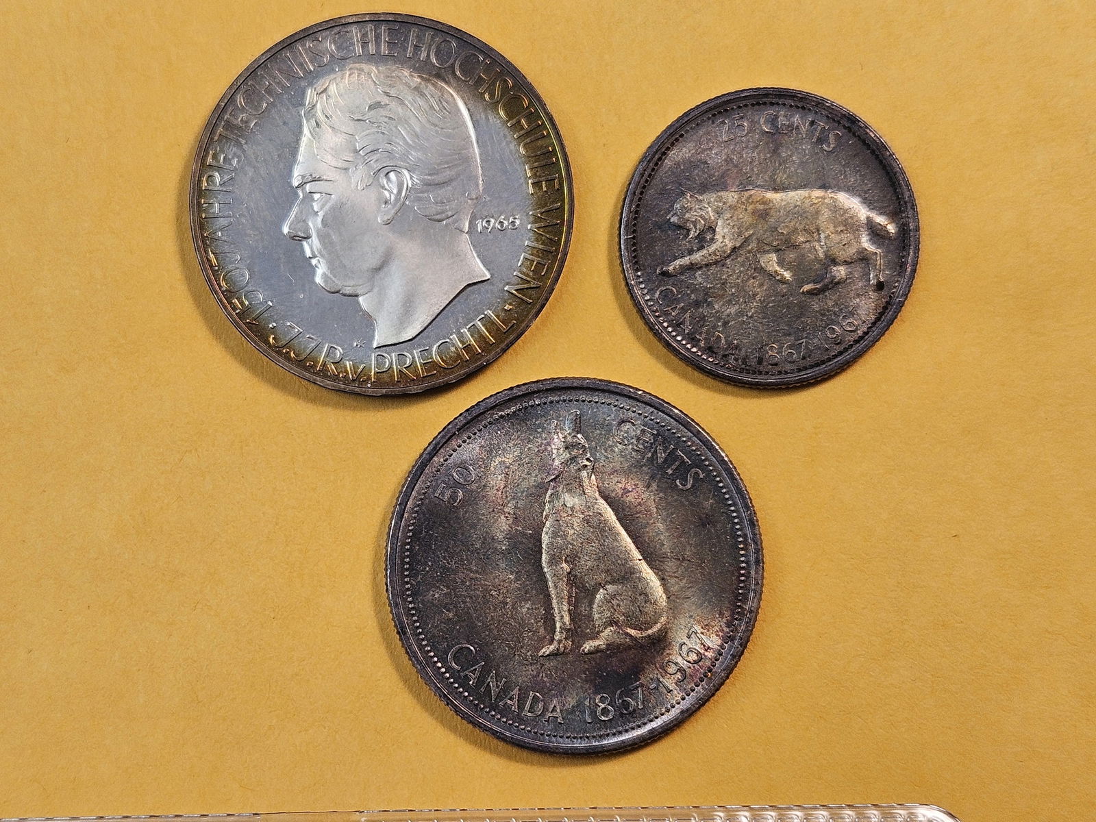 Three Nicely Toned Foreign Silver Coins - 2