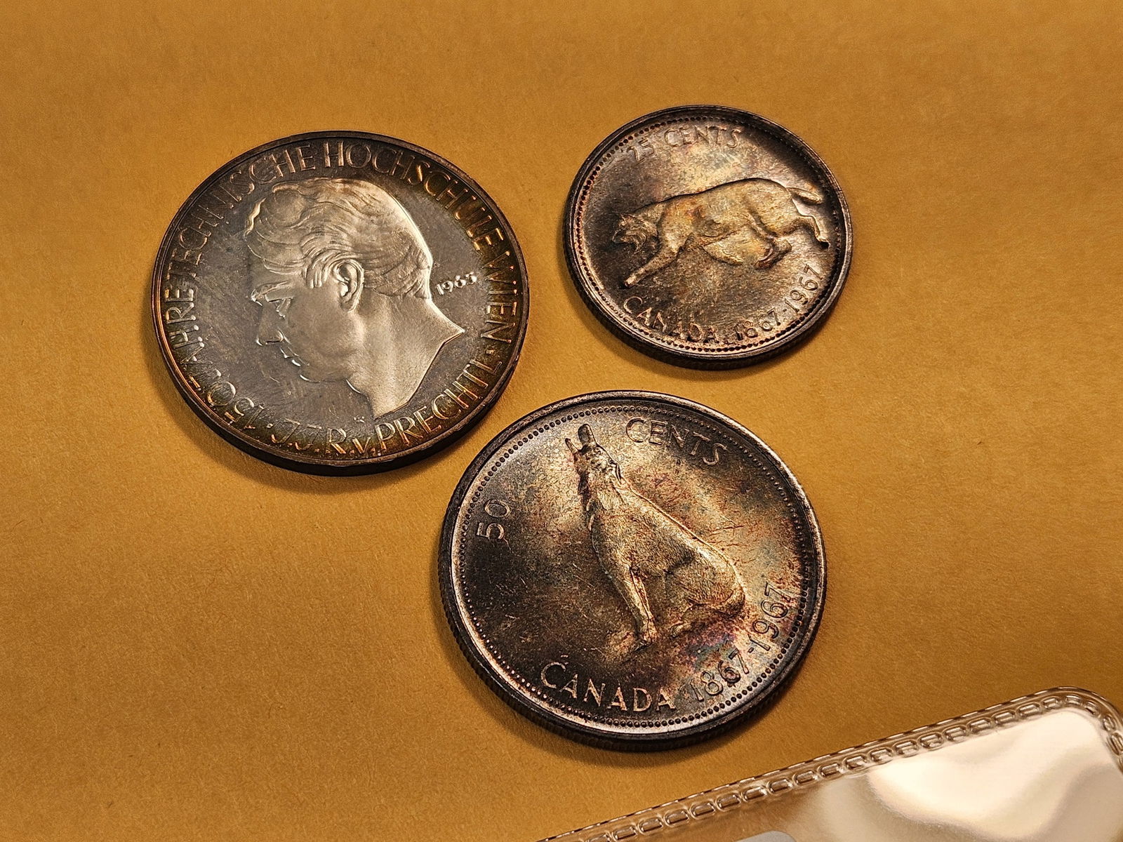 Three Nicely Toned Foreign Silver Coins - 3