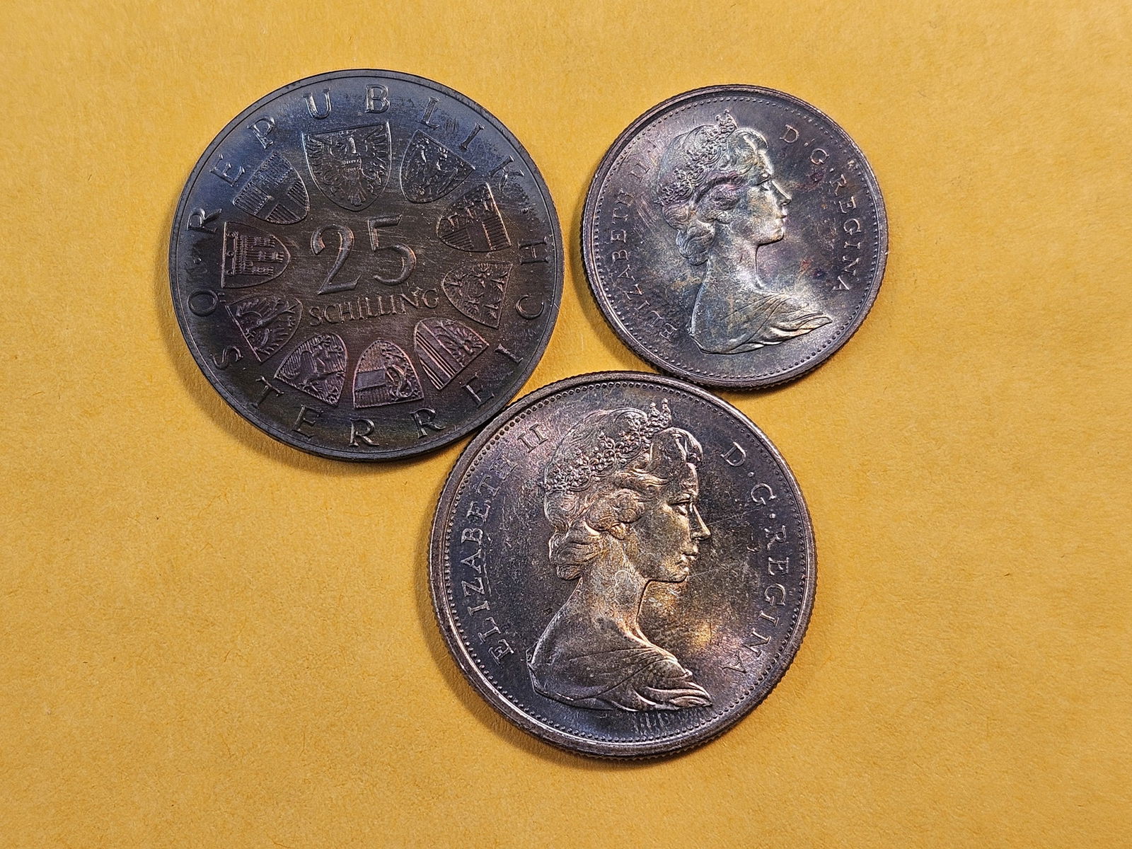 Three Nicely Toned Foreign Silver Coins - 6