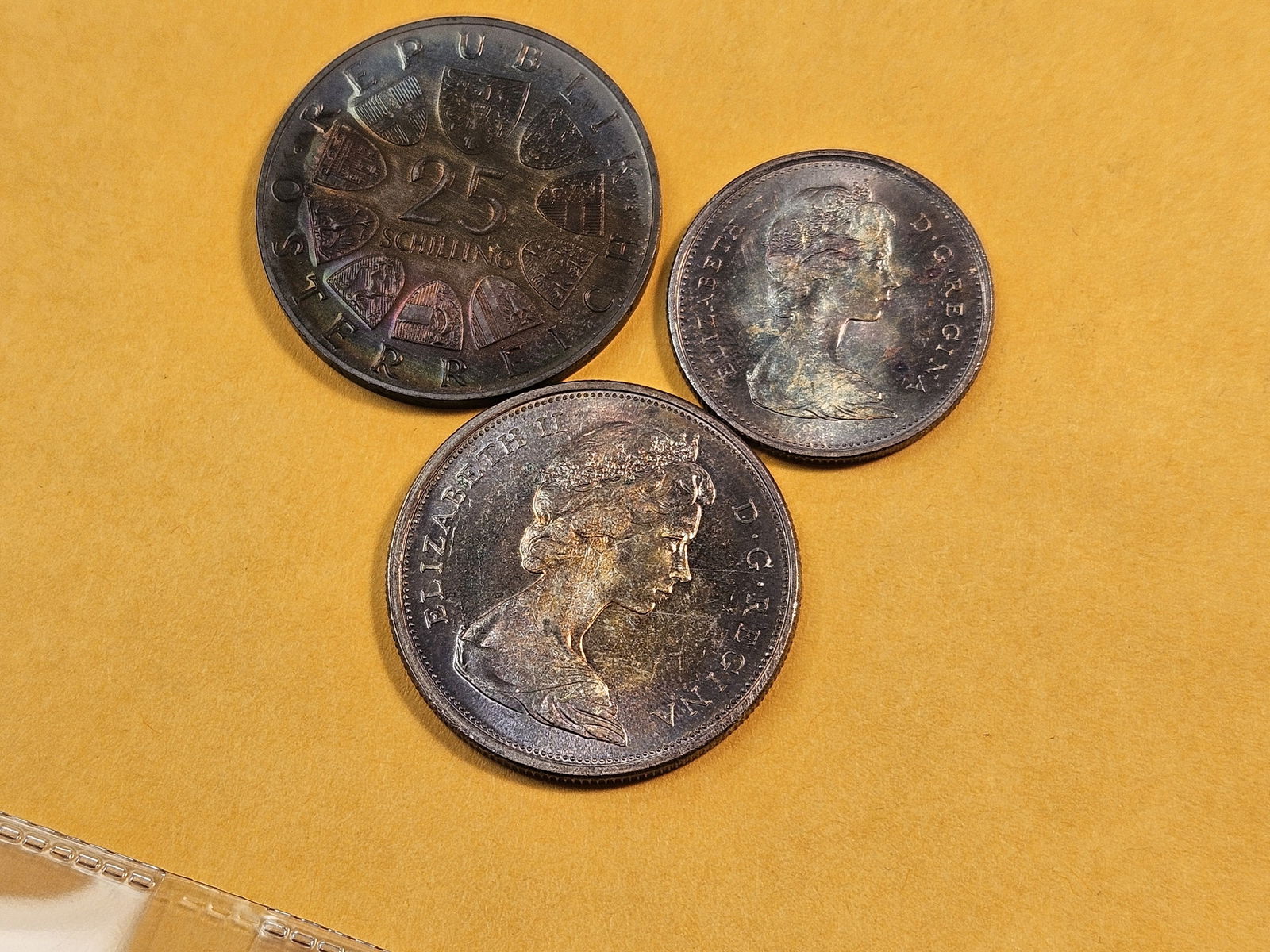 Three Nicely Toned Foreign Silver Coins - 8