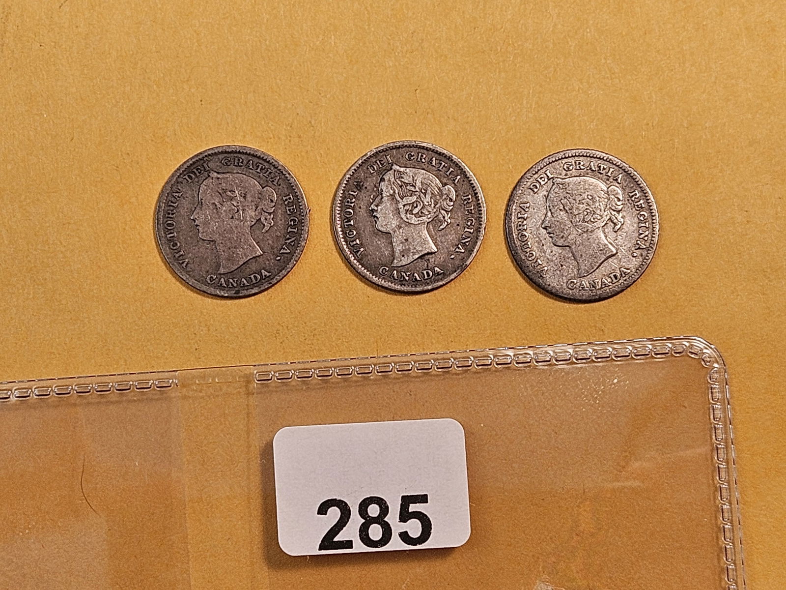 Three Canadian Silver Five Cent Pieces (1 of 4)