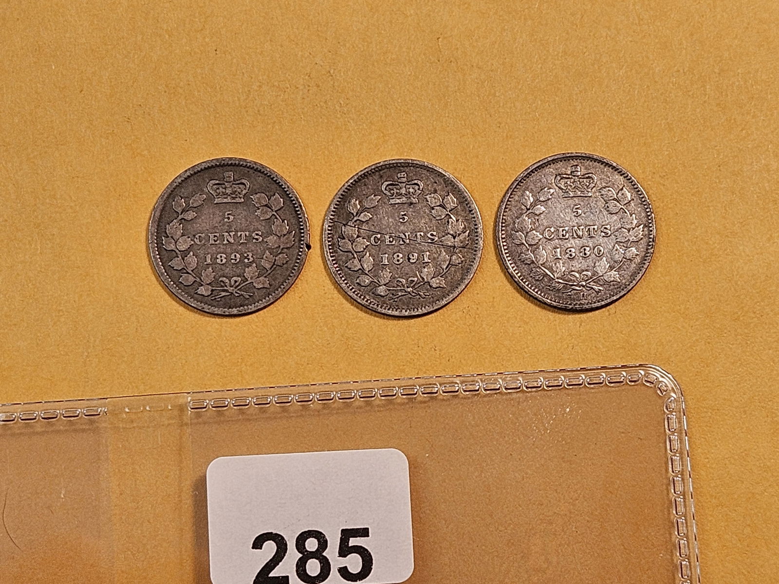 Three Canadian Silver Five Cent Pieces - 3