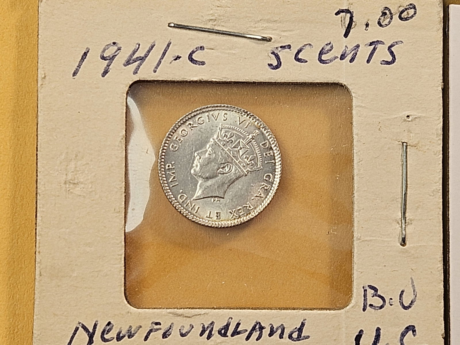 Six 1940's About Uncirculated to Brilliant Uncirculated New Foundland Silver 5 and 10 Cents - 5
