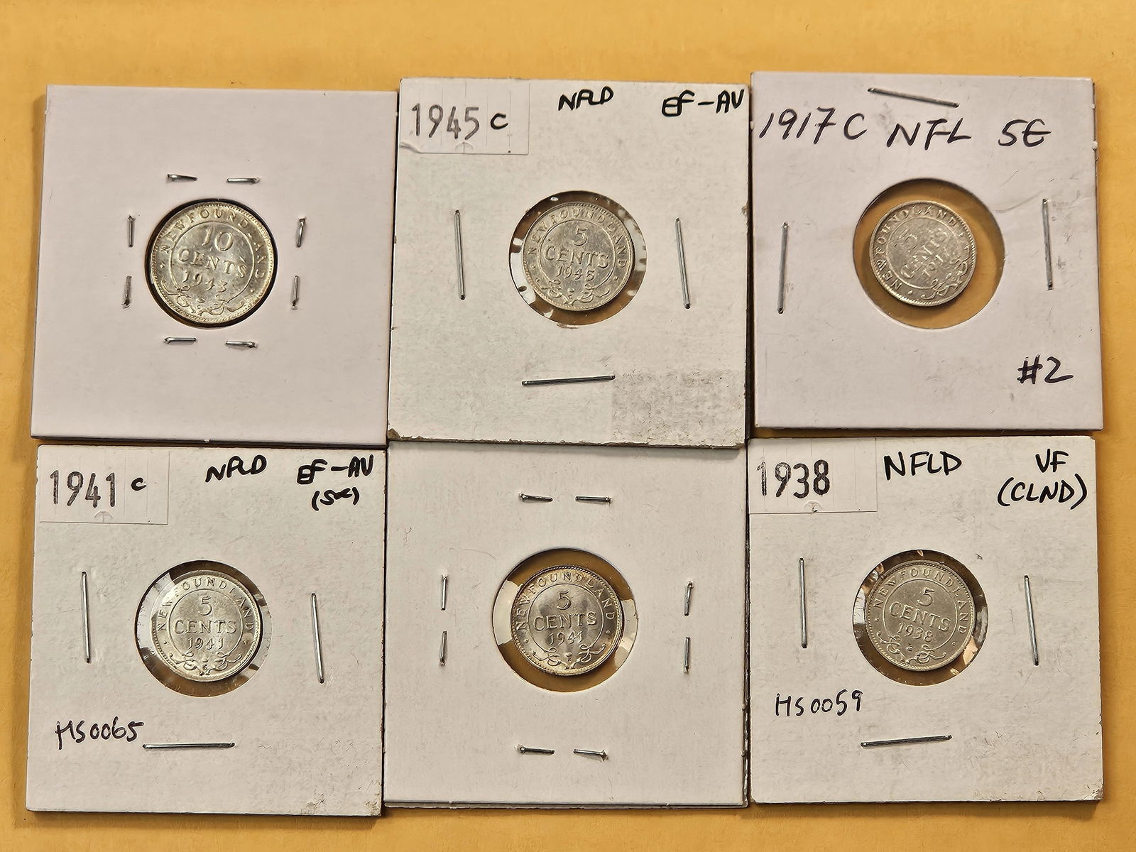 Six Mixed New Foundland Silver Decimal Coins - 8