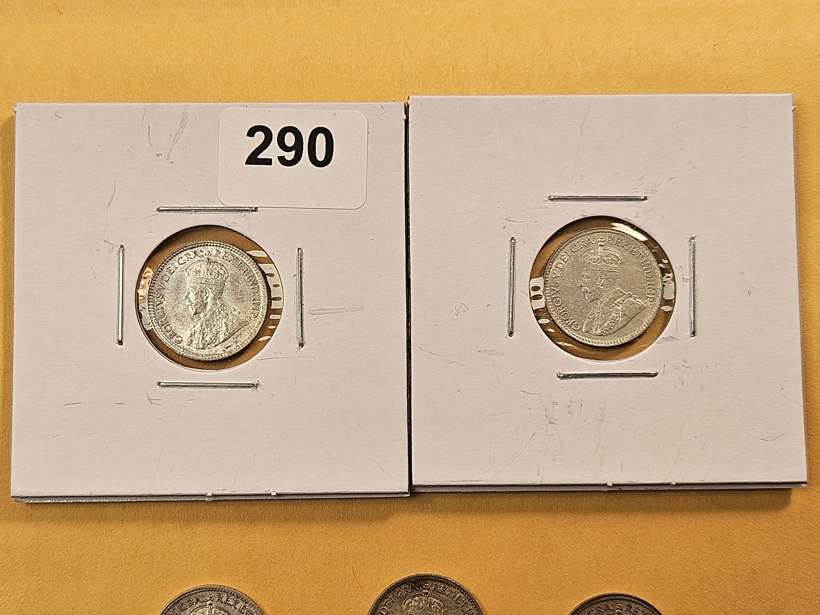 Eight Mixed Canadian Silver Five Cents - 2