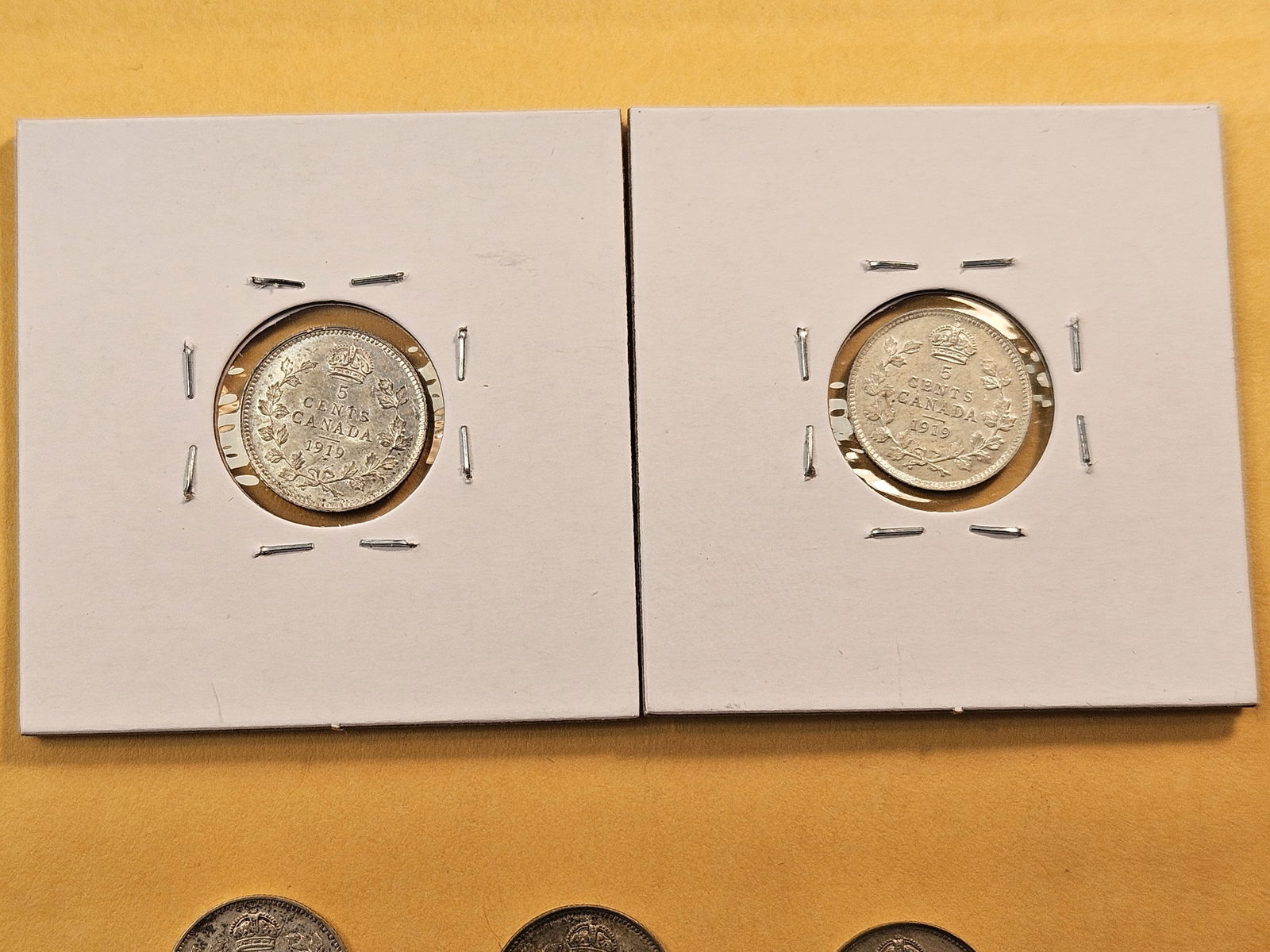 Eight Mixed Canadian Silver Five Cents - 5