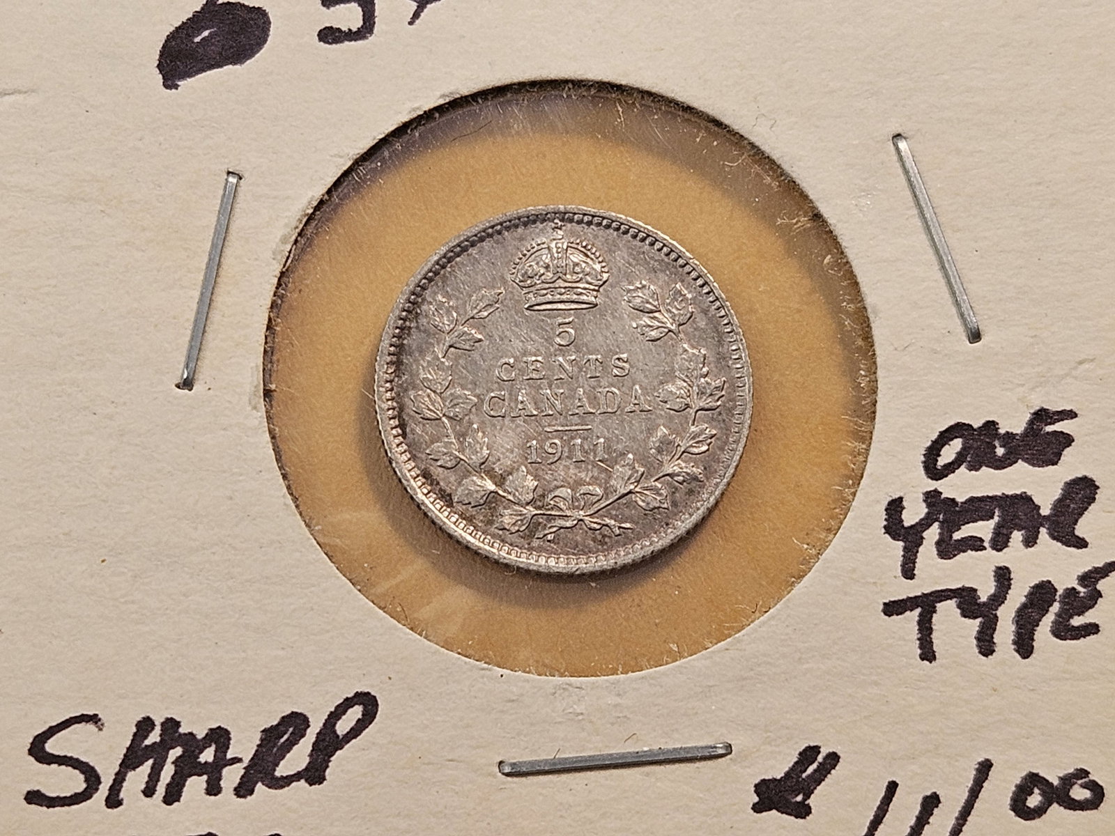 Eight Canadian Silver Five Cents - 11