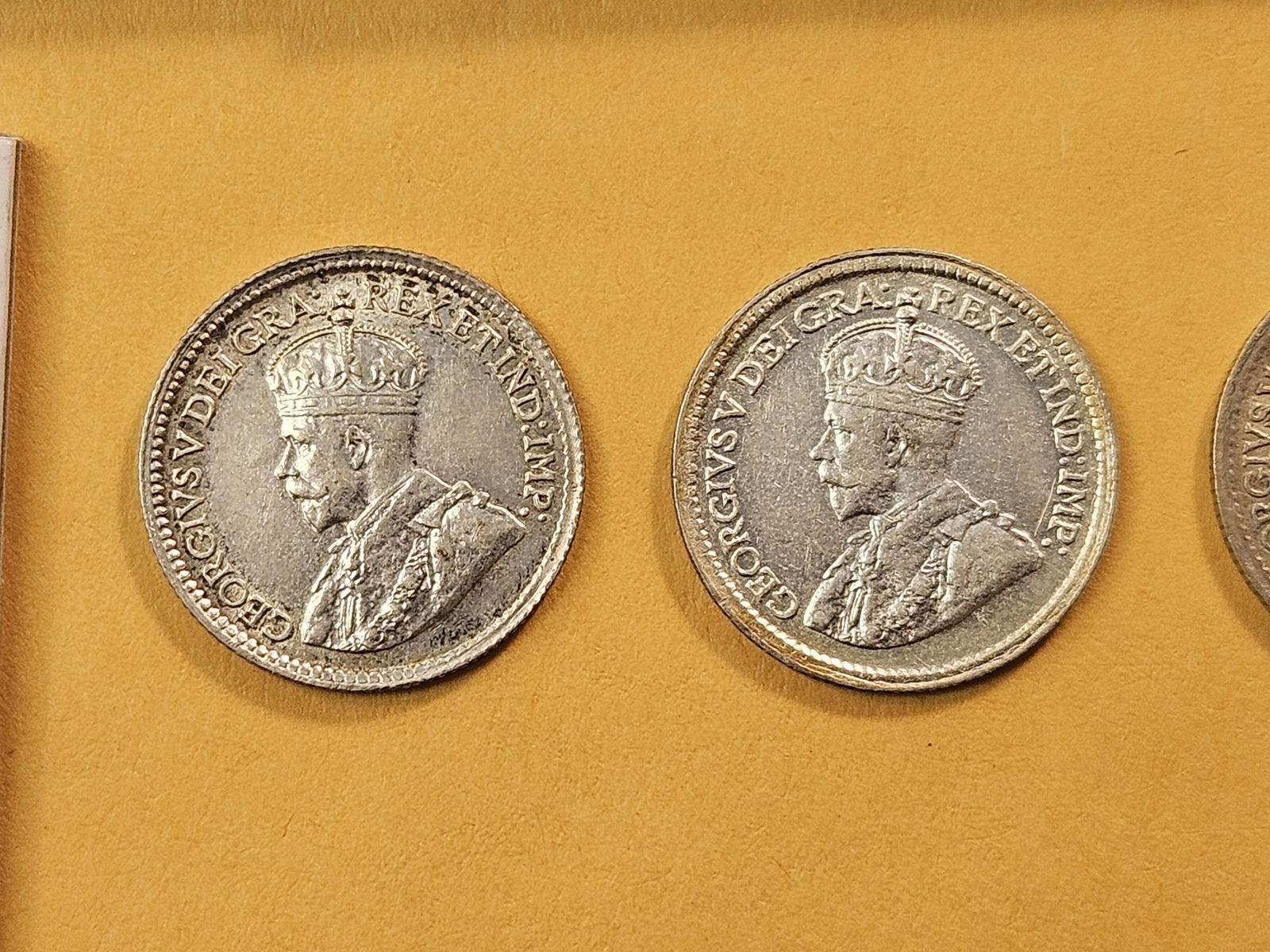 Eight Canadian Silver Five Cents - 6