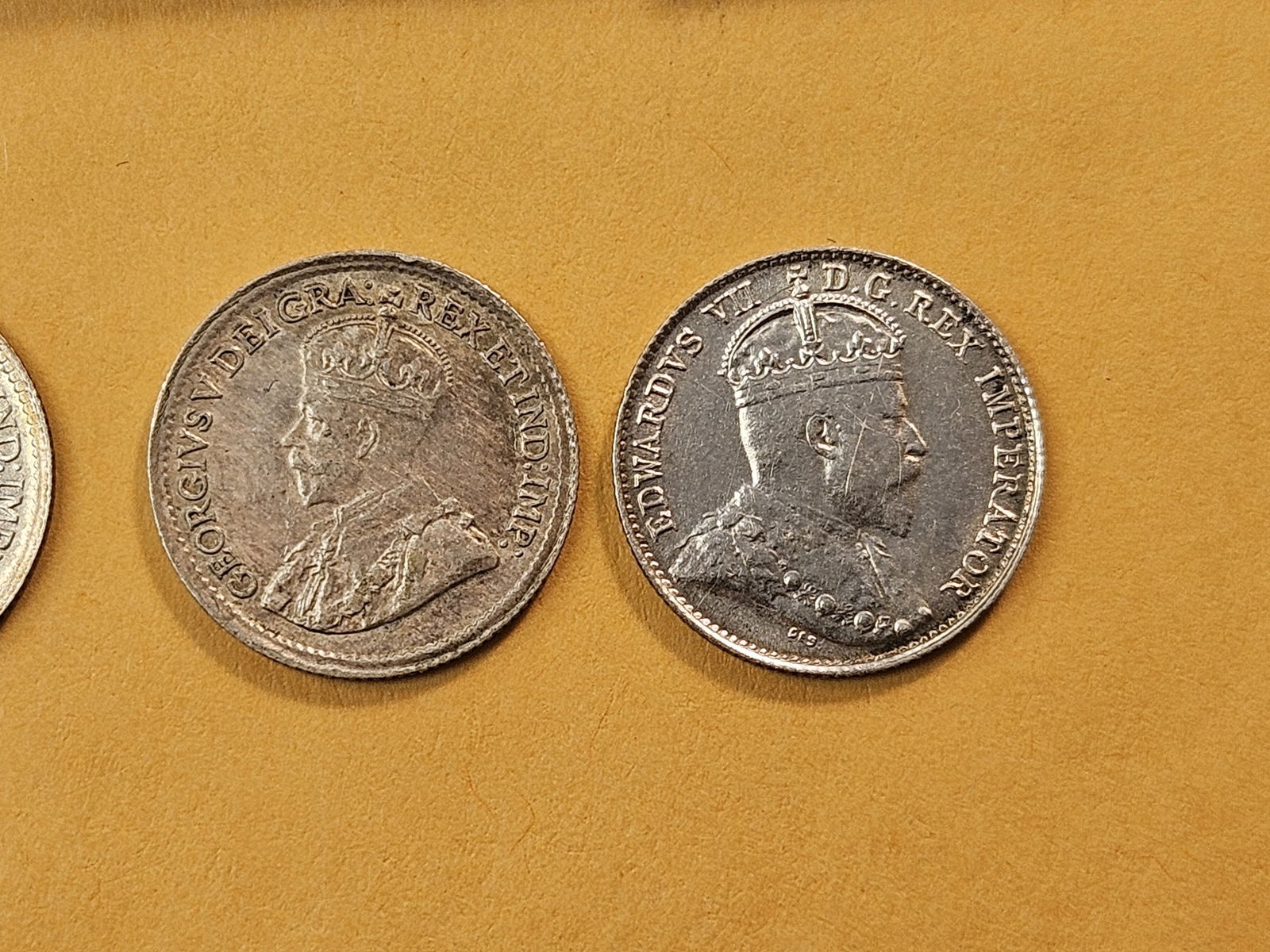 Eight Canadian Silver Five Cents - 7