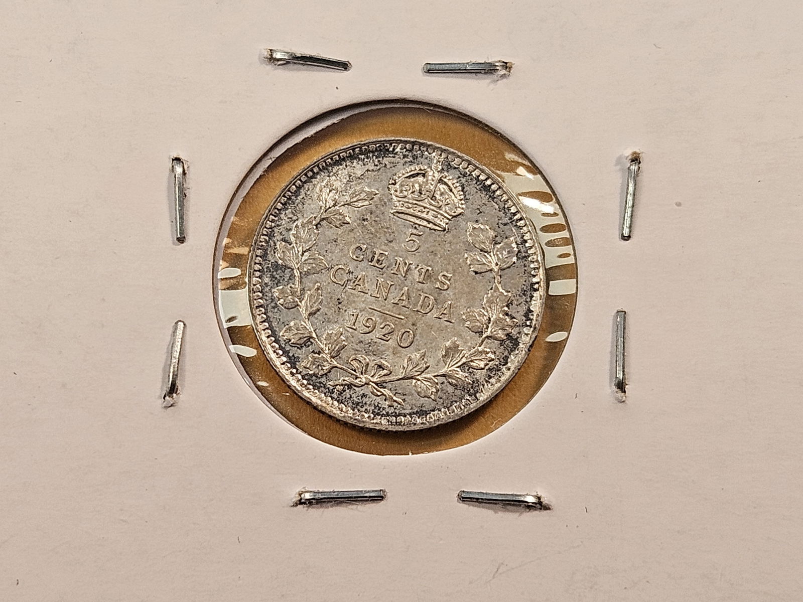 Eight Canadian Silver Five Cents - 9