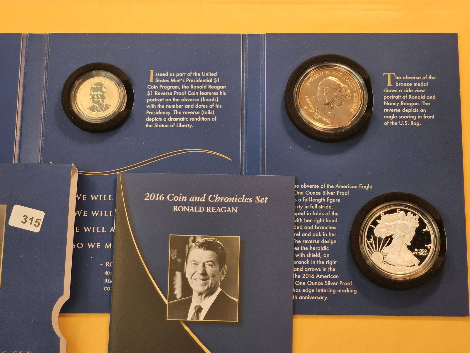 2016 Coin and Chronicles Silver Eagle Set of Ronald Reagan - 2