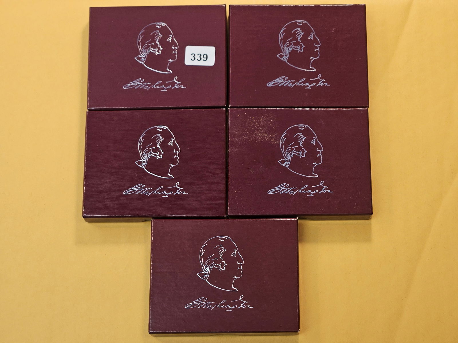 Five GEM Proof Silver Commemorative 1982 George Washington Half Dollars (1 of 2)