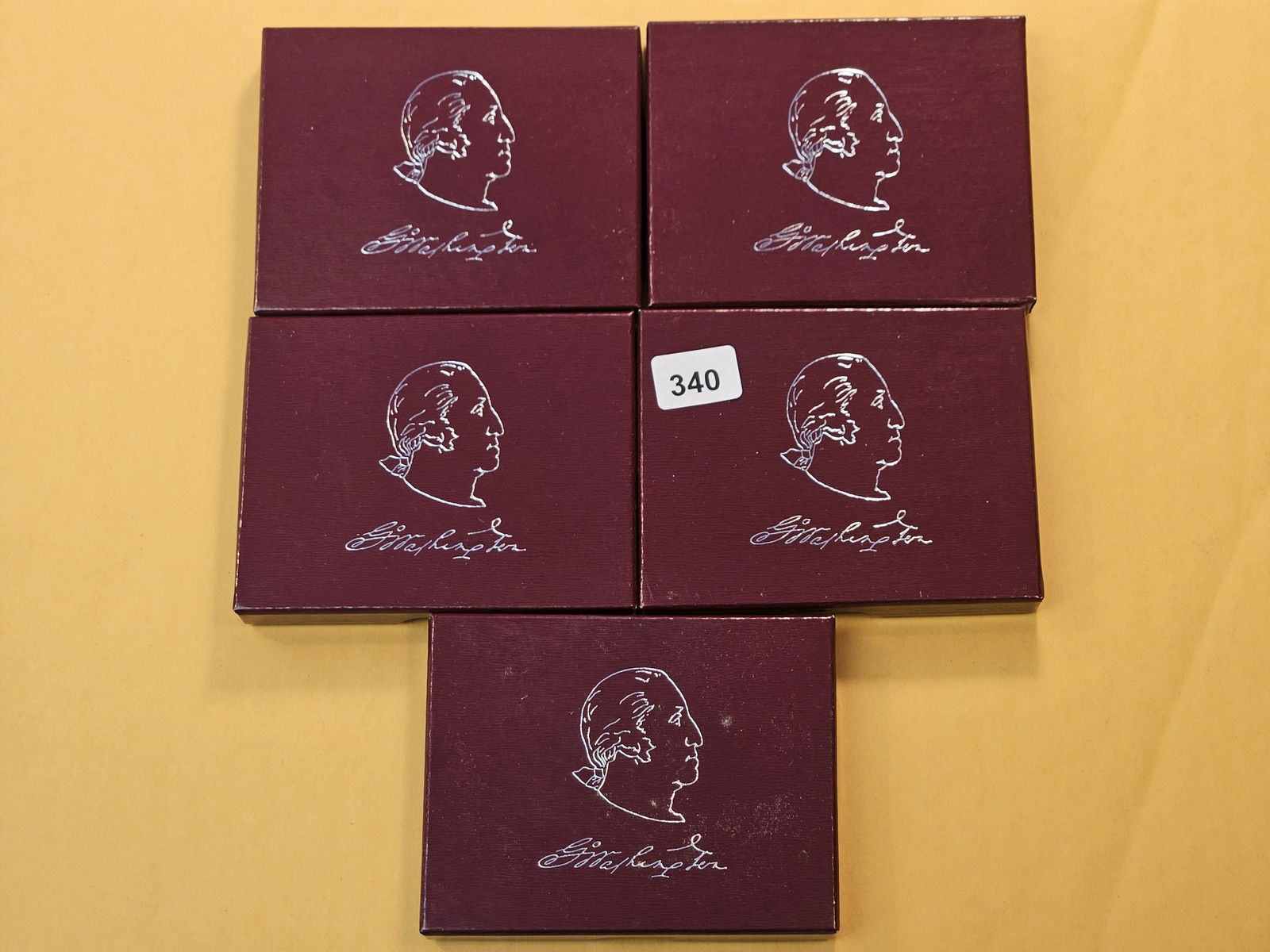 Five GEM Proof Silver Commemorative 1982 George Washington Half Dollars (1 of 2)