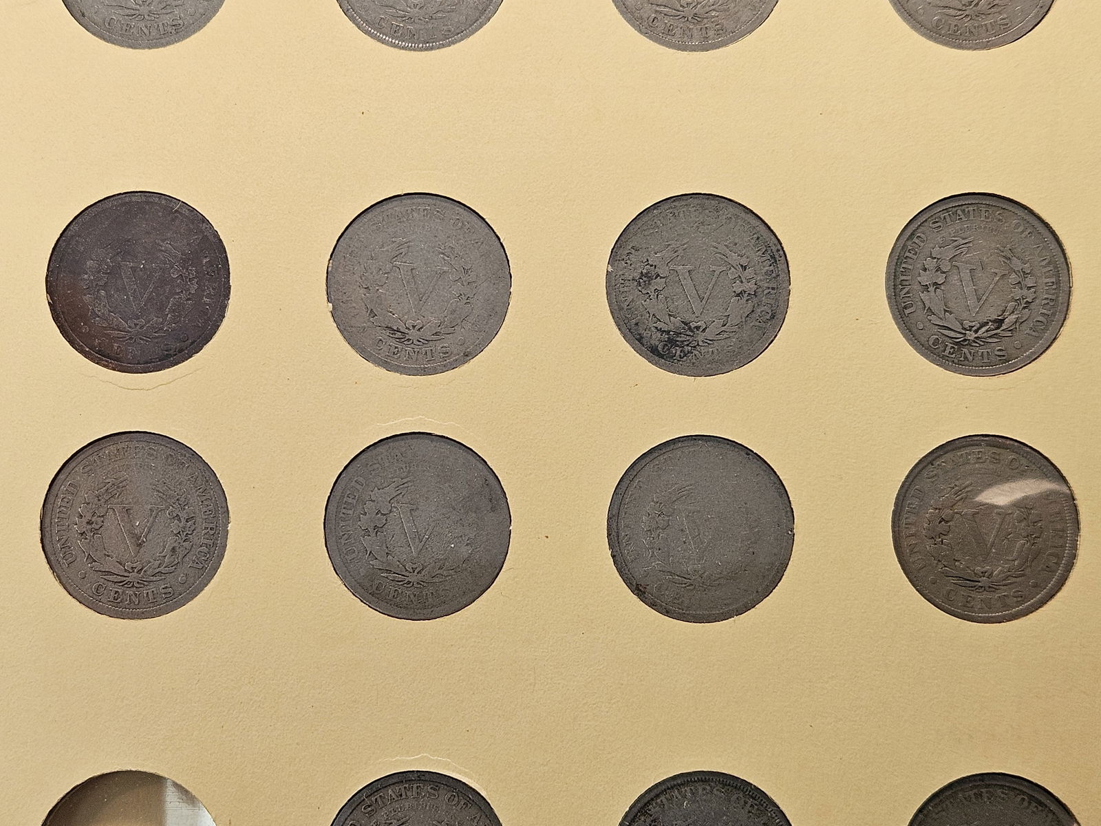 Mostly Completed Liberty Head Nickel Album - 7