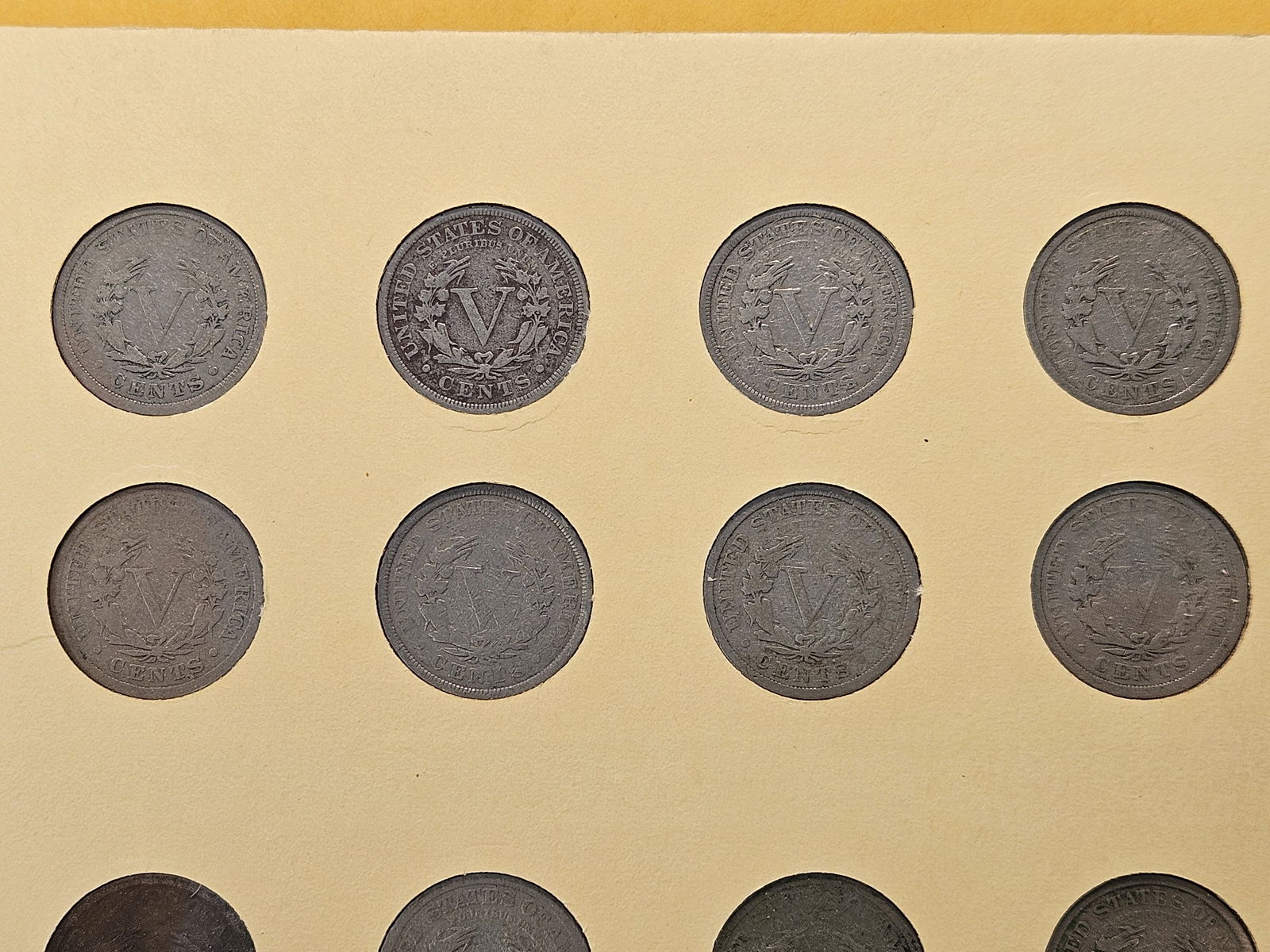 Mostly Completed Liberty Head Nickel Album - 8