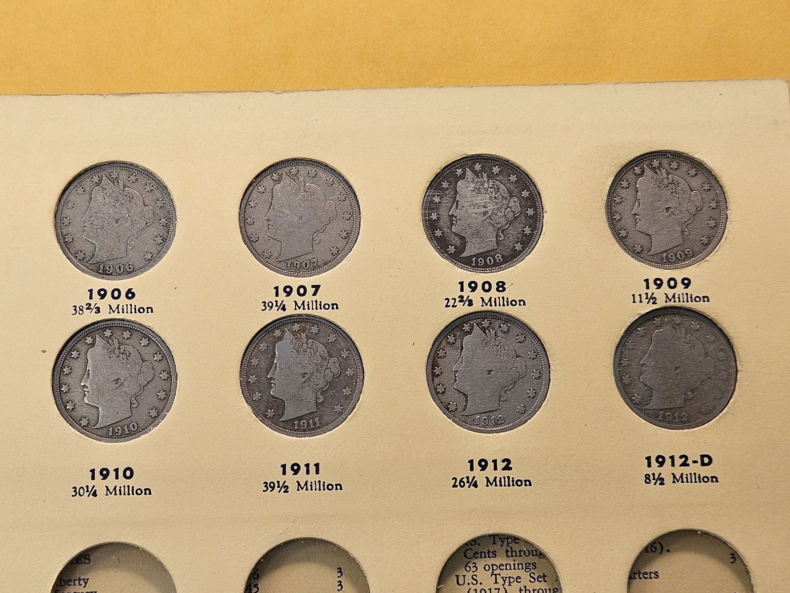 Mostly Completed Liberty Head Nickel Album - 9