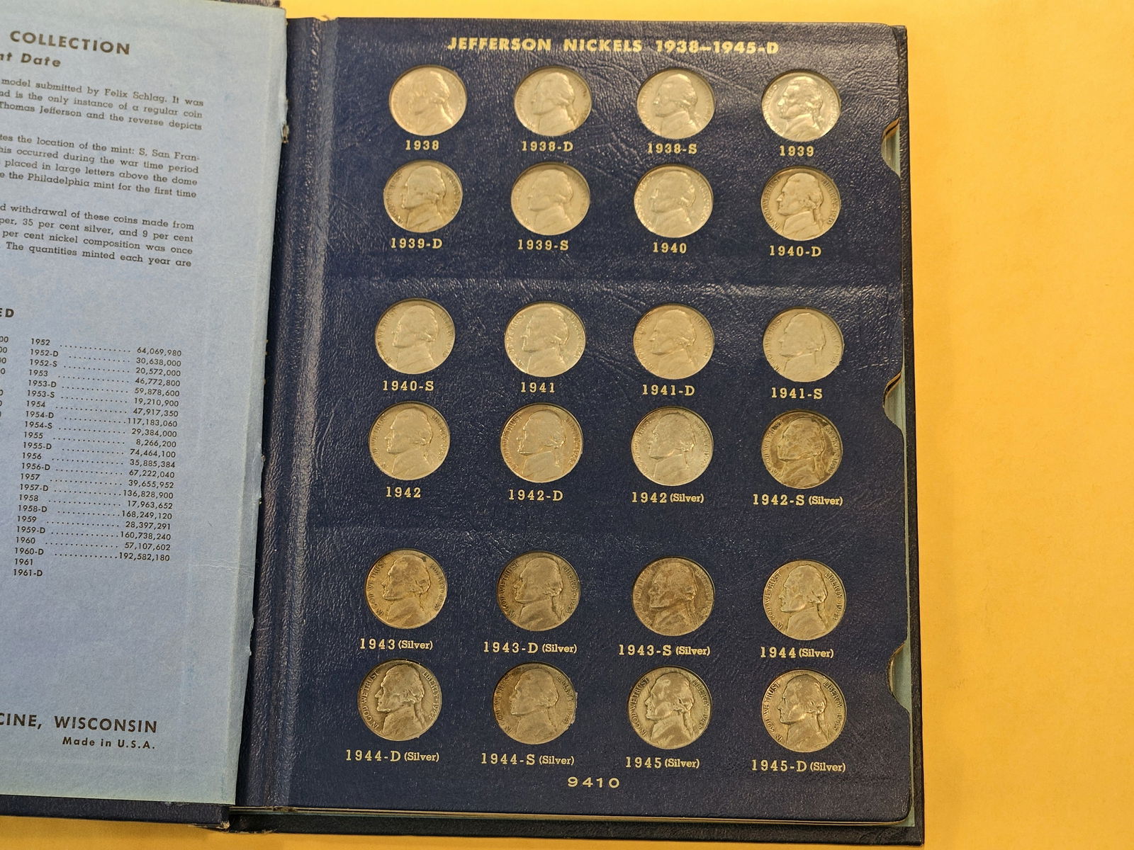 Filled Jefferson Nickle Whitman Album - 2