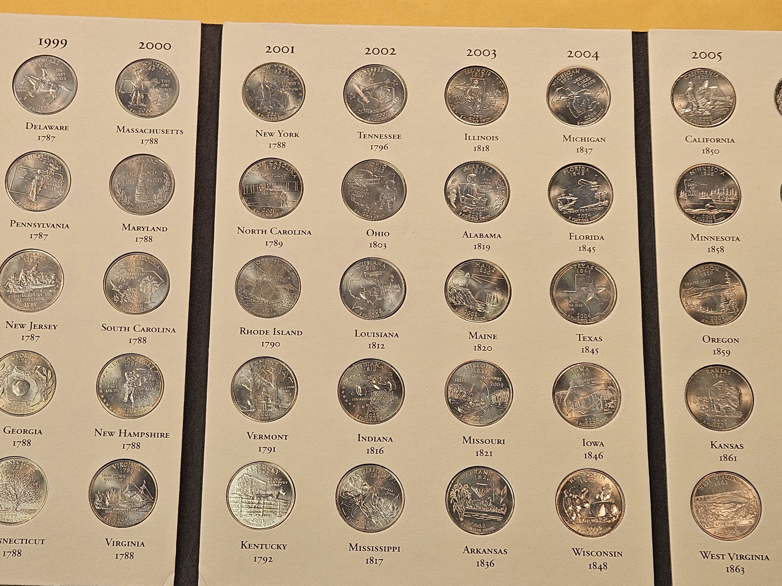 Filled Fifty State Quarter Littleton Coin Album - 3