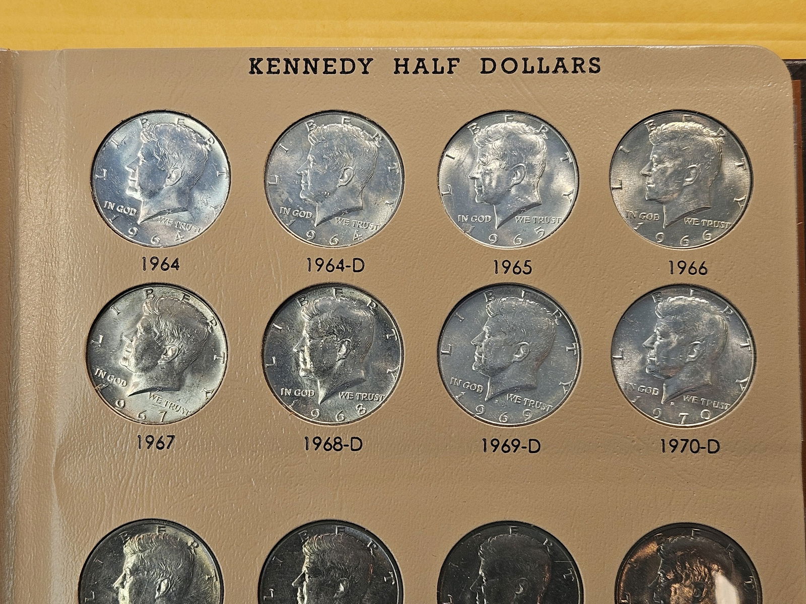 Filled Kennedy Silver Half Dollar Dansco Album with Variety Kennedy - 3