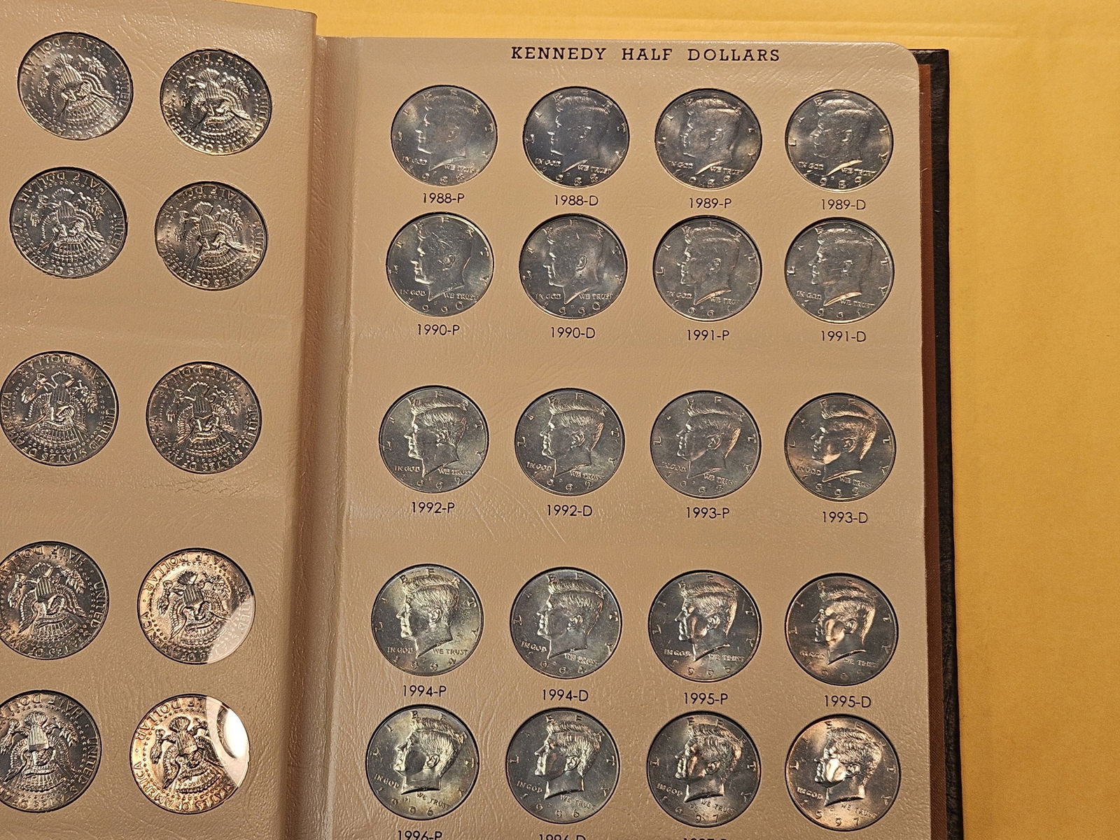 Filled Kennedy Silver Half Dollar Dansco Album with Variety Kennedy - 5