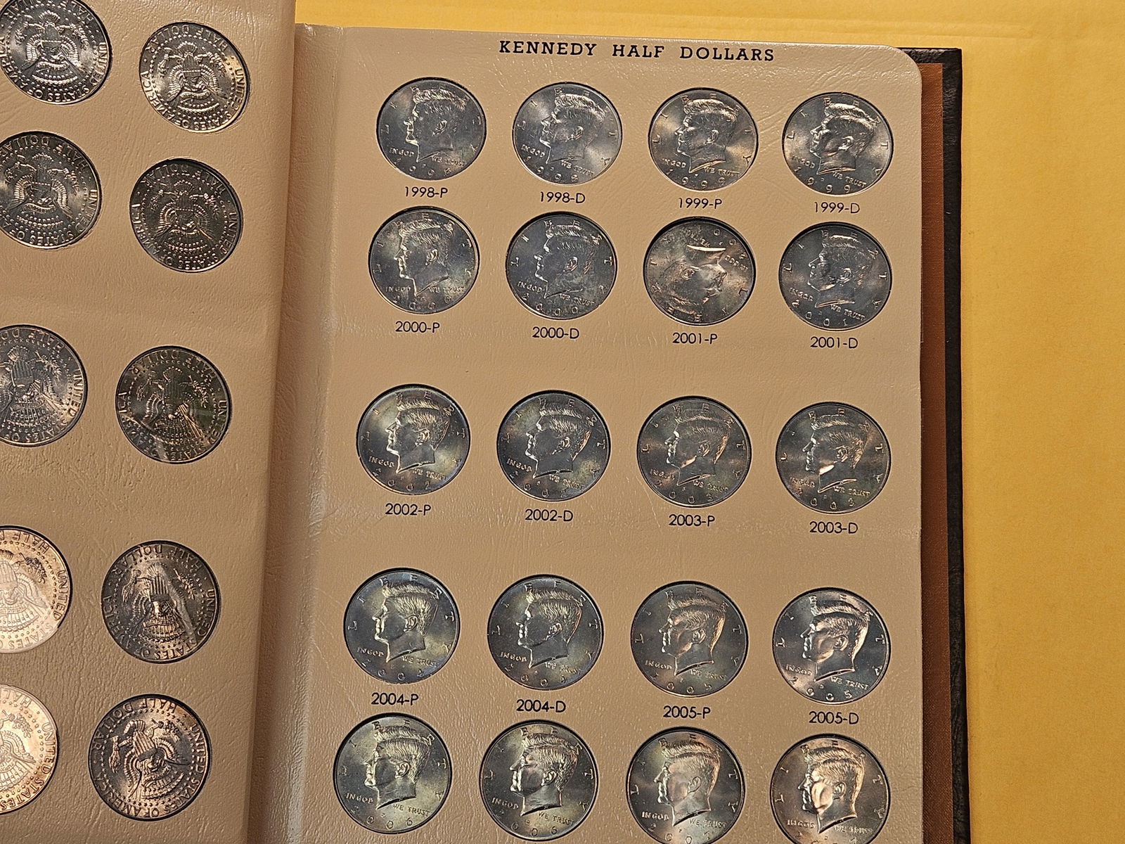 Filled Kennedy Silver Half Dollar Dansco Album with Variety Kennedy - 6