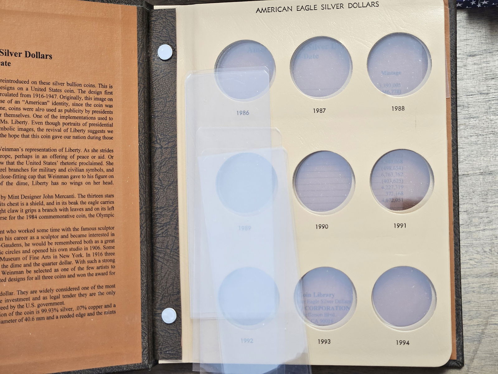 Three Empty Coin Albums and a 2019 Blue Book - 5