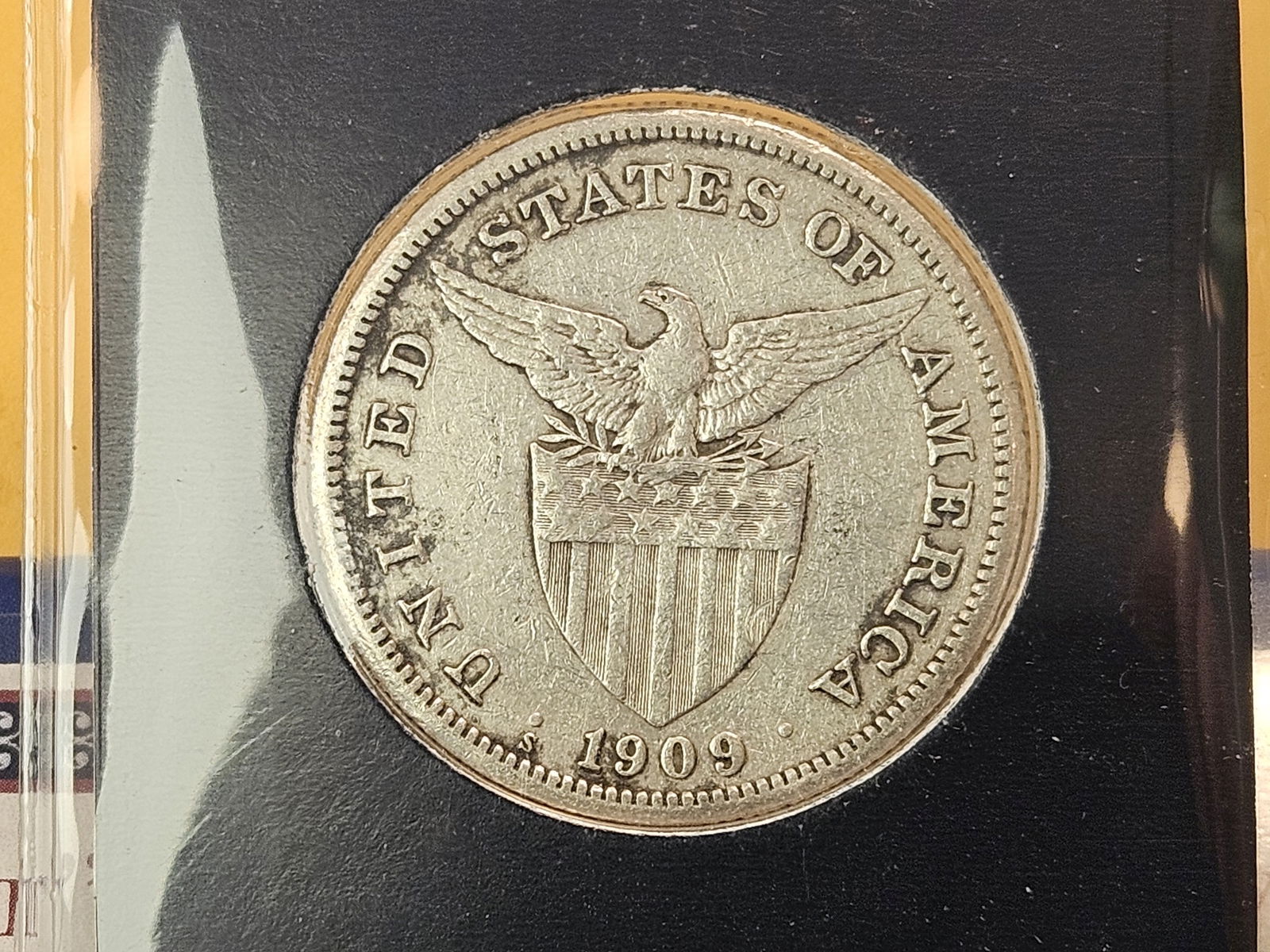 1909-S Philippines Silver One Peso - 5
