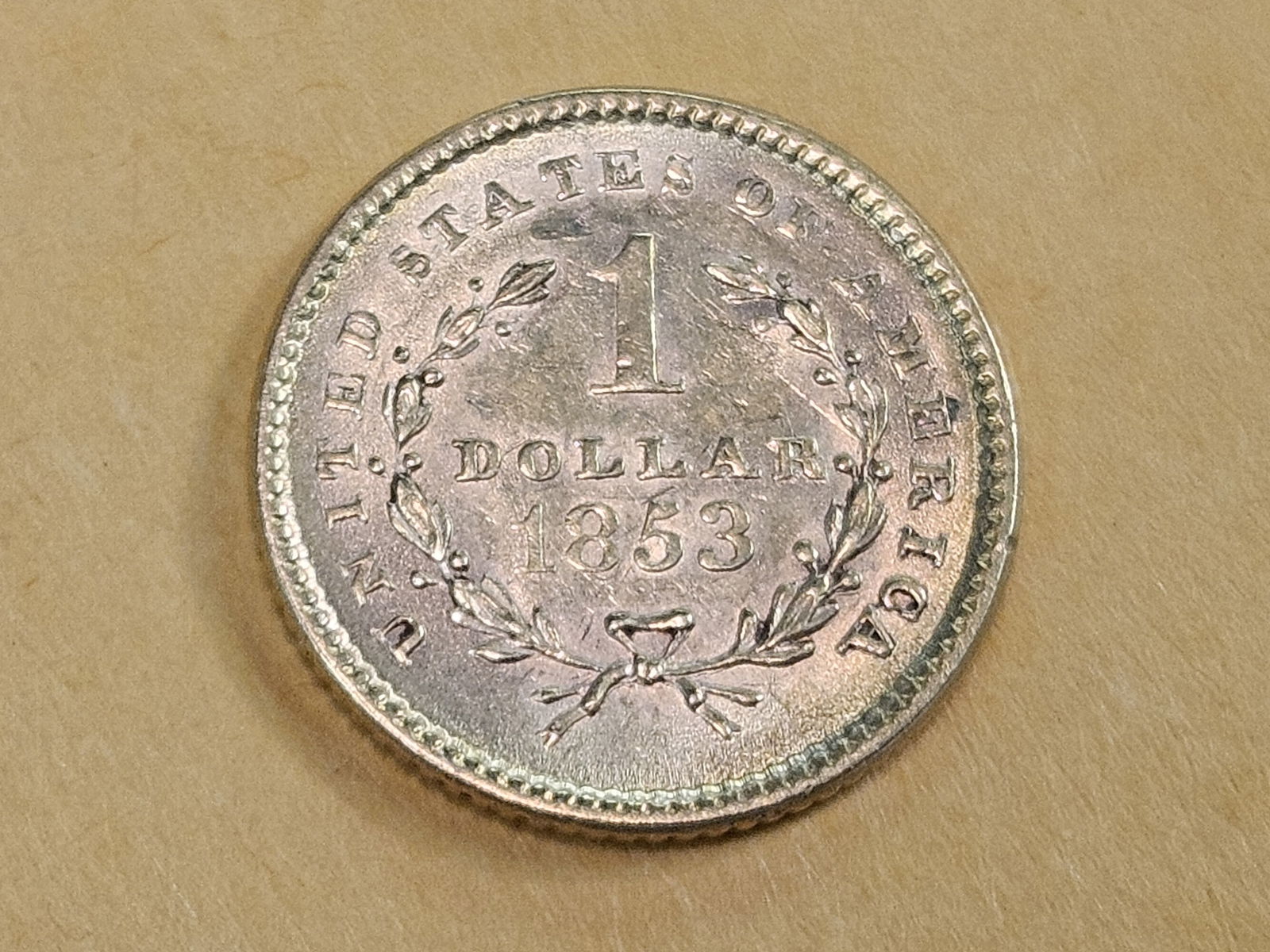 GOLD! Brilliant Uncirculated 1853 Gold Dollar - 5