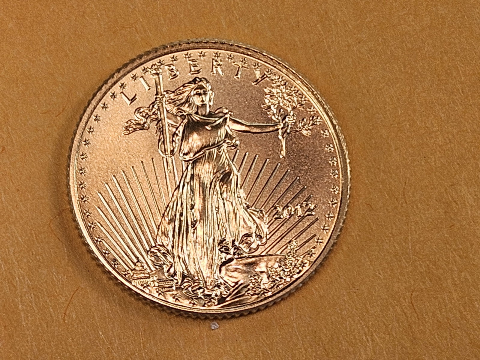 GOLD! GEM Brilliant Uncirculated 2012 GOLD one-tenth American Gold Eagle - 3