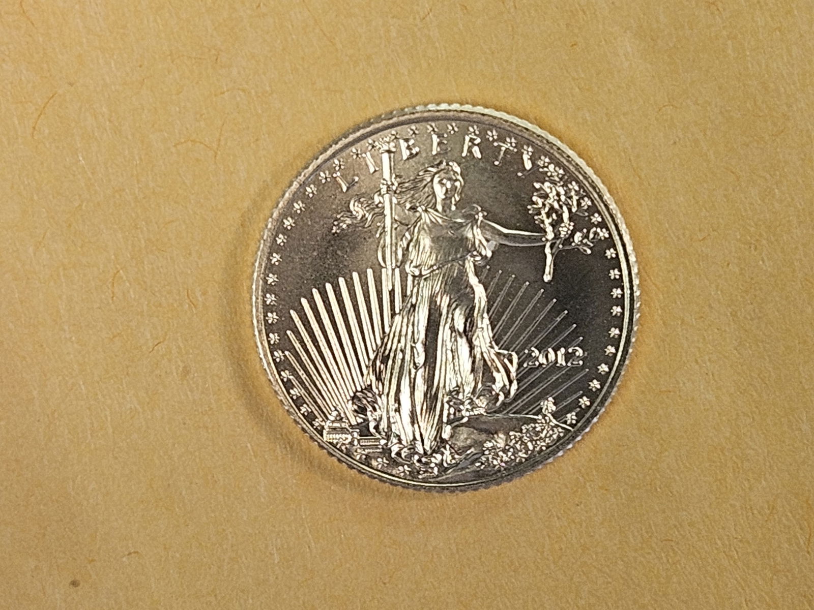 GOLD! GEM Brilliant Uncirculated 2012 GOLD one-tenth American Gold Eagle - 3