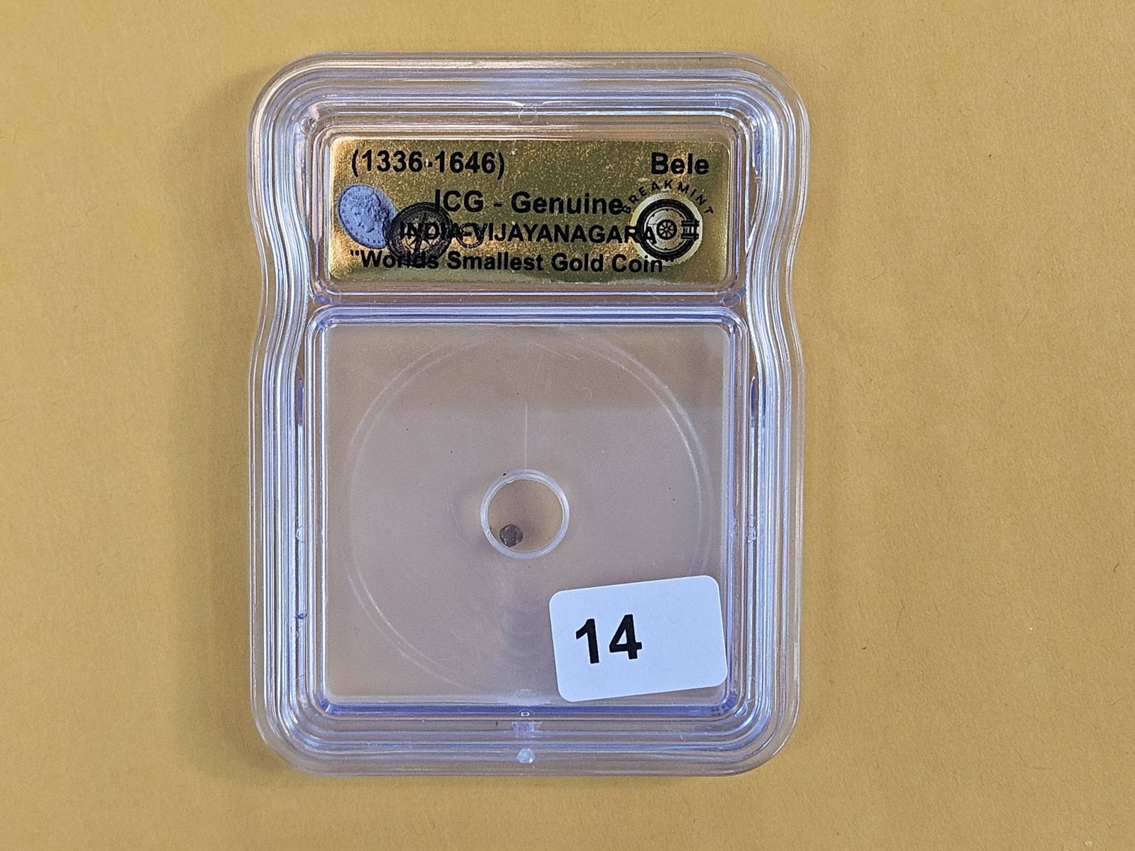 GOLD! ICG-graded c.1336 - 1646 India Gold Coin - 2