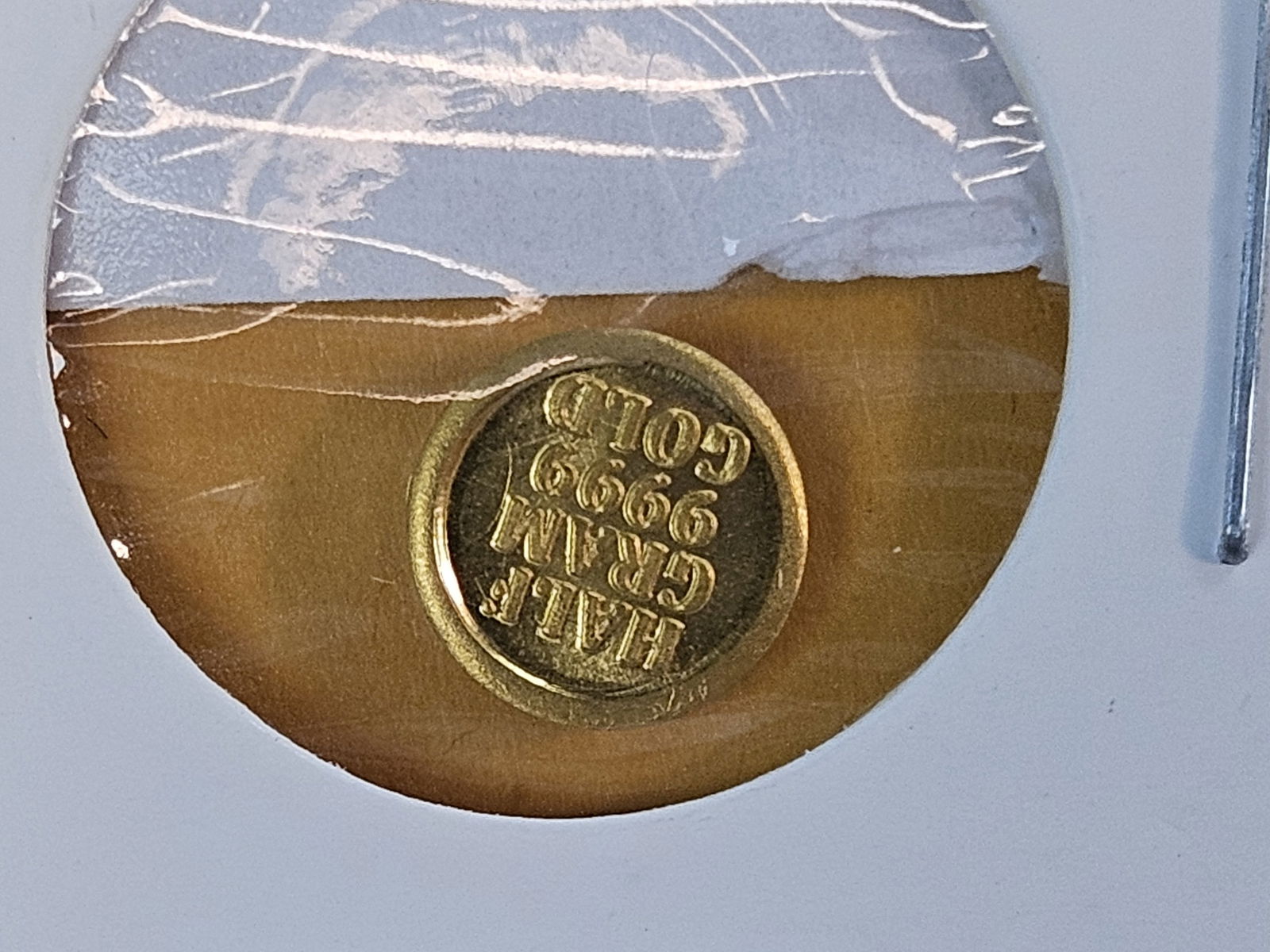 GOLD! Brilliant One-Half Gram .9999 fine gold round - 3