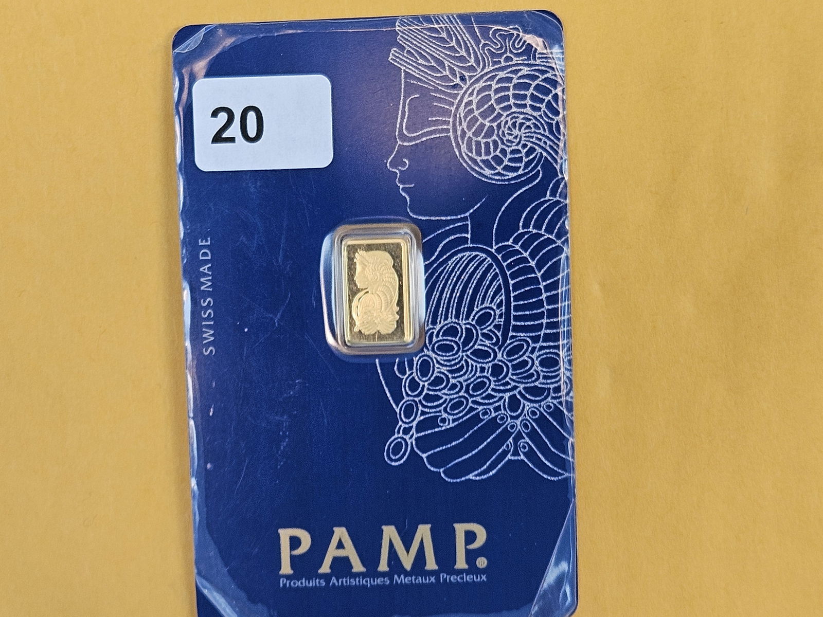 GOLD! PAMP SUISSE One Gram .9999 fine Gold Bar - 2