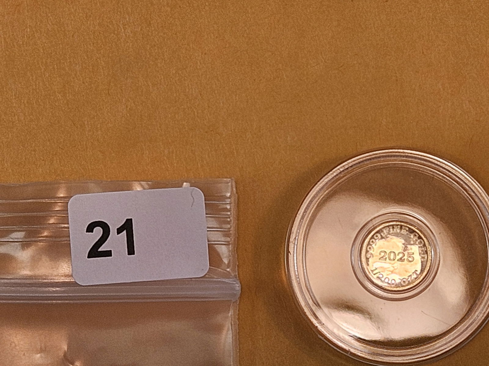 GOLD! 2025 One-two hundredth .9999 fine gold round - 2