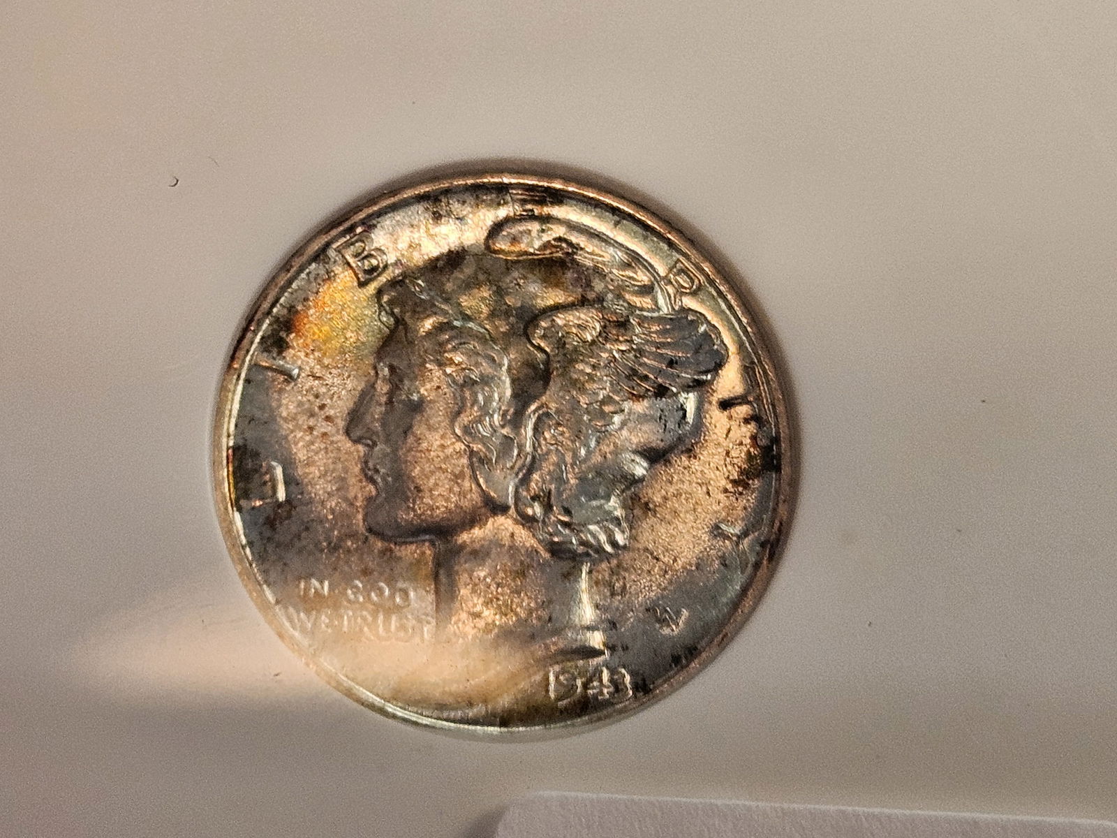 GEM! ANACS 1943-D Mercury Dime in Mint State 65 FSB - 3