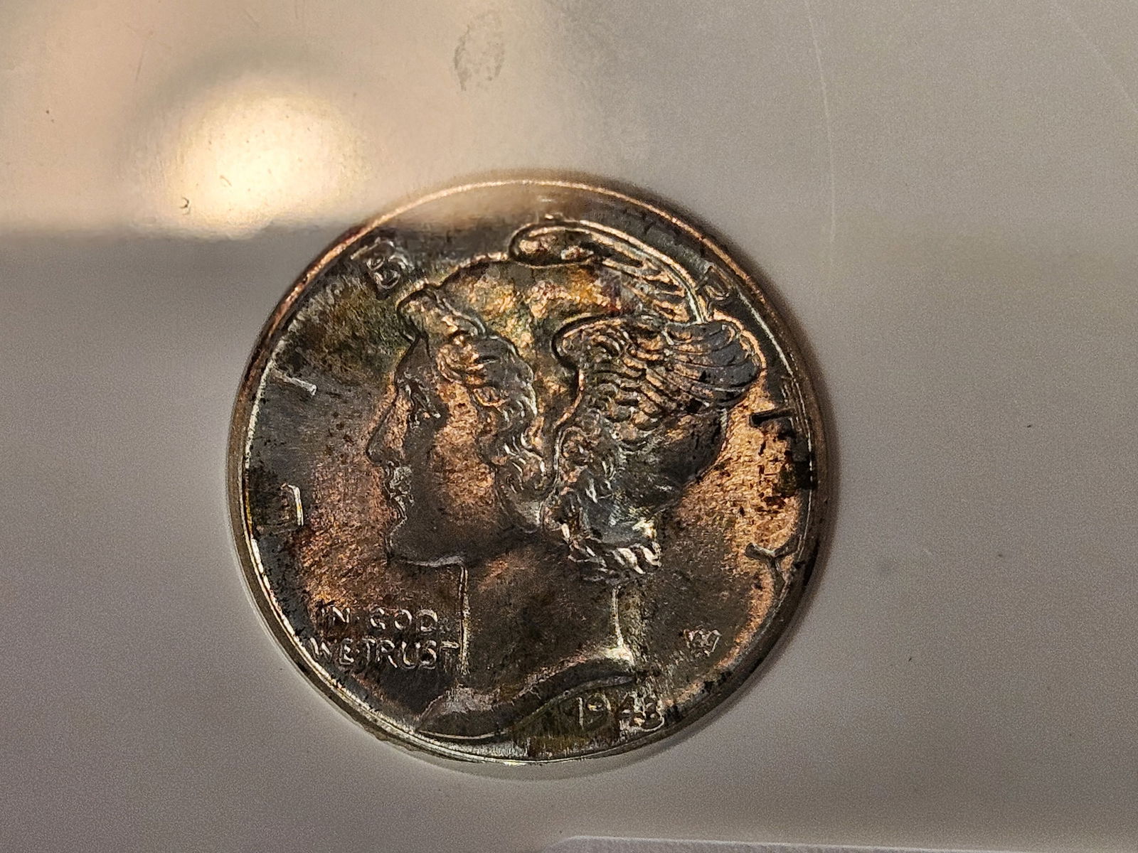 GEM! ANACS 1943-D Mercury Dime in Mint State 65 FSB - 4