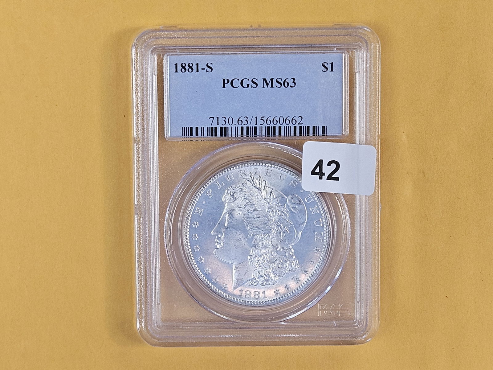PCGS 1881-S Morgan Dollar in Mint State 63 - 2