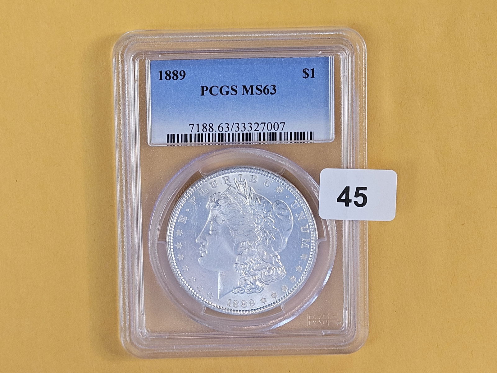 PCGS 1889 Morgan Dollar in Mint State 63 - 2