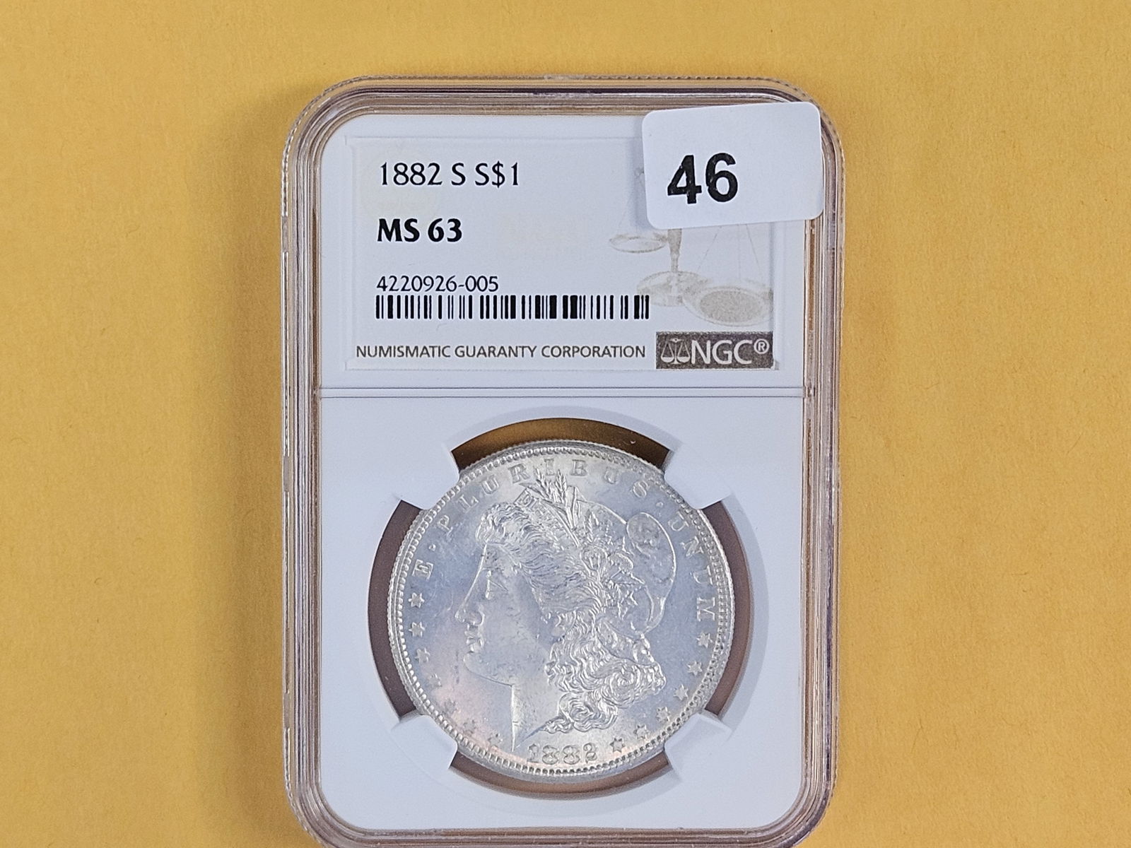 NGC 1882-S Morgan Dollar in Mint State 63 - 2