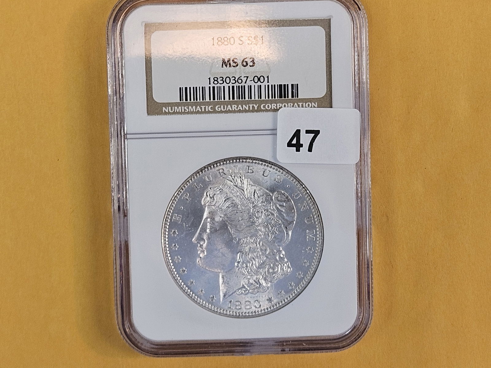NGC 1880-S Morgan Dollar in Mint State 63 - 2