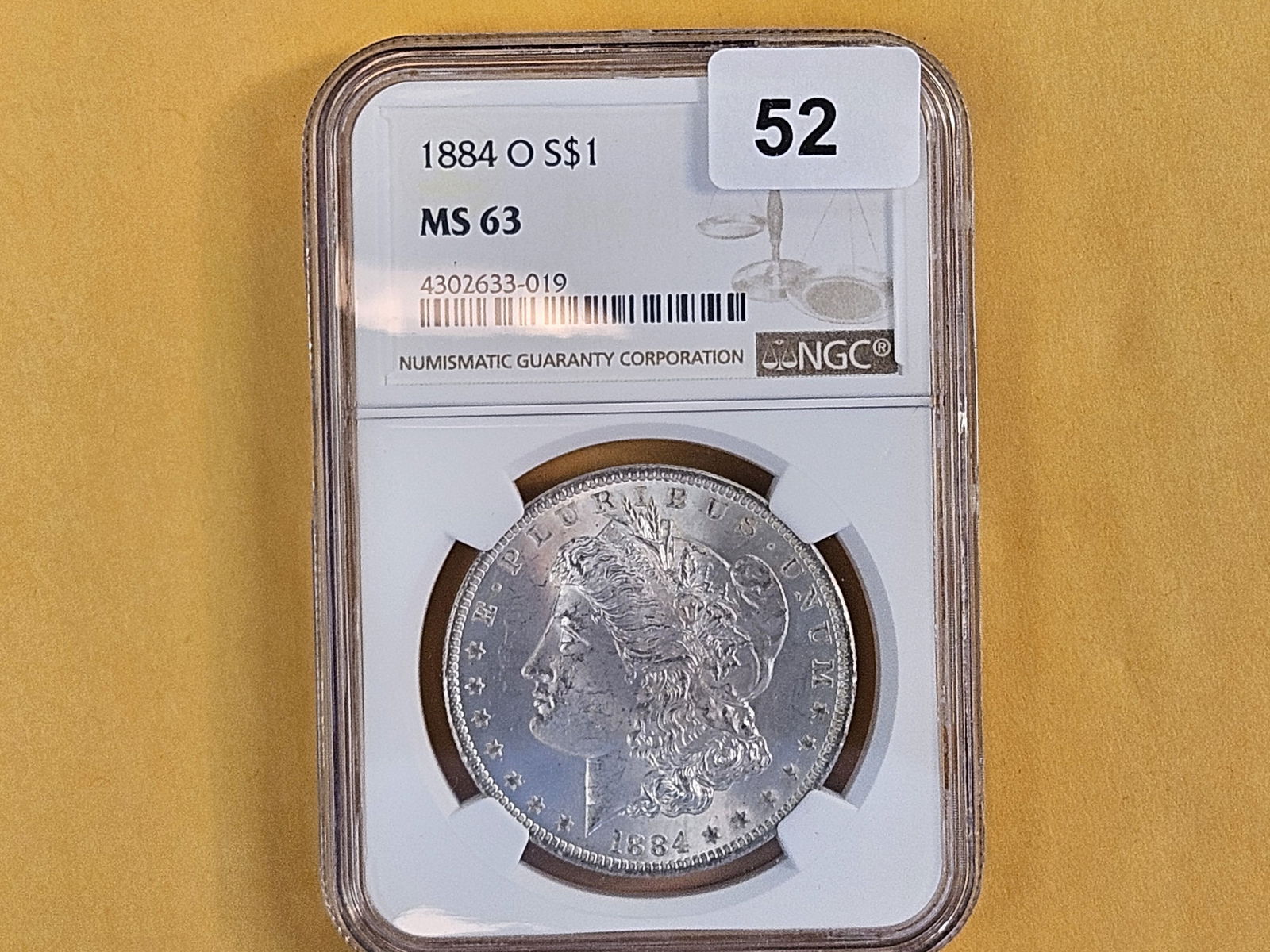 NGC 1884-O Morgan Dollar in Mint State 63 - 3