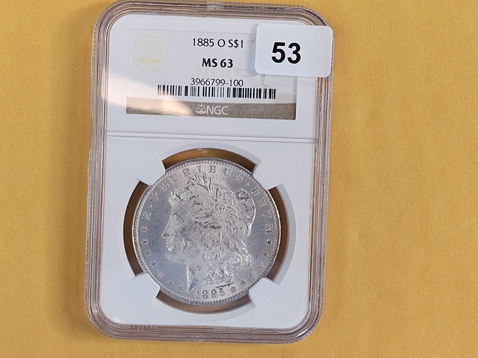 NGC 1885-O Morgan Dollar in Mint State 63 - 2