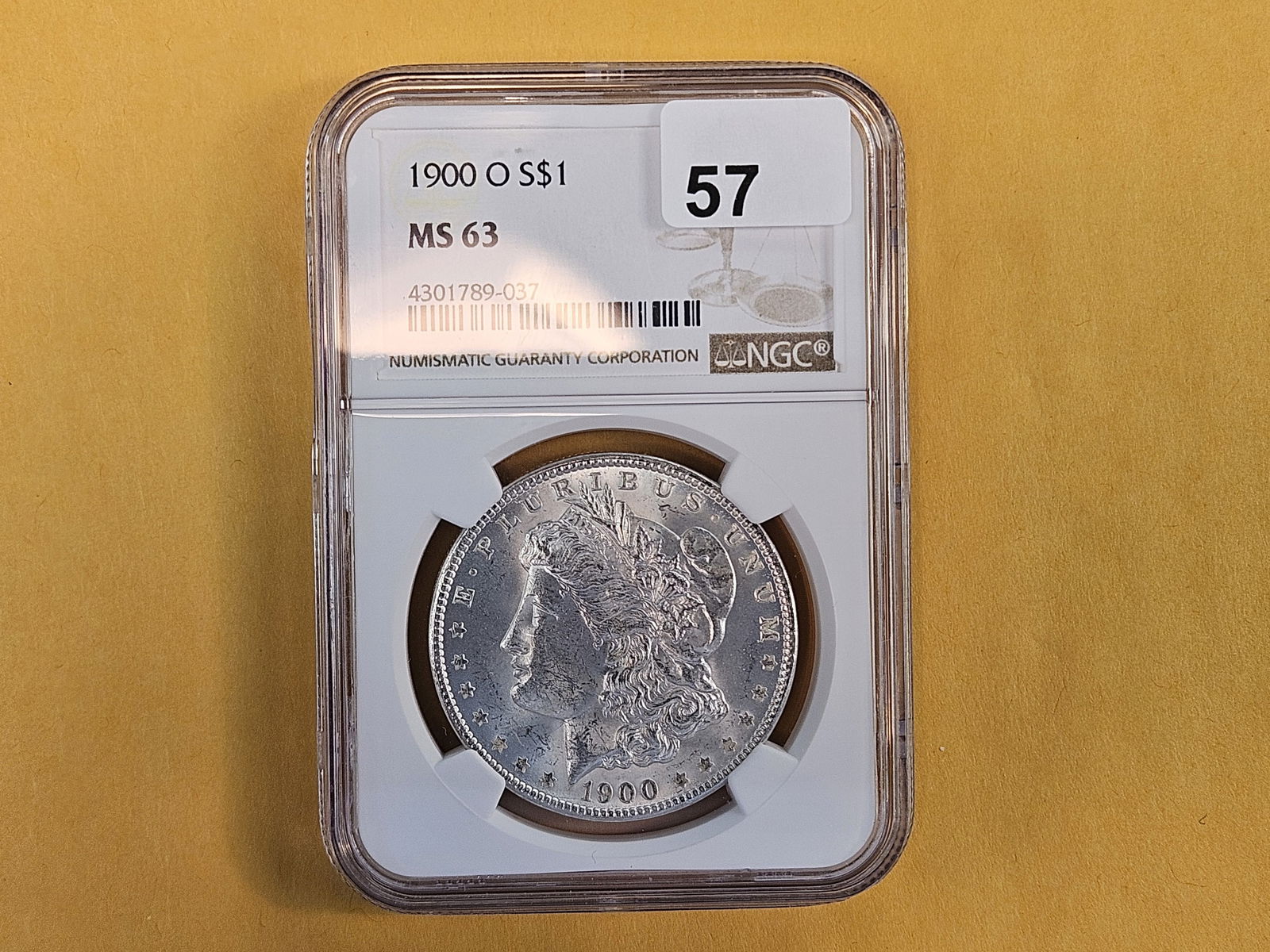 NGC 1900-O Morgan Dollar in Mint State 63 - 2
