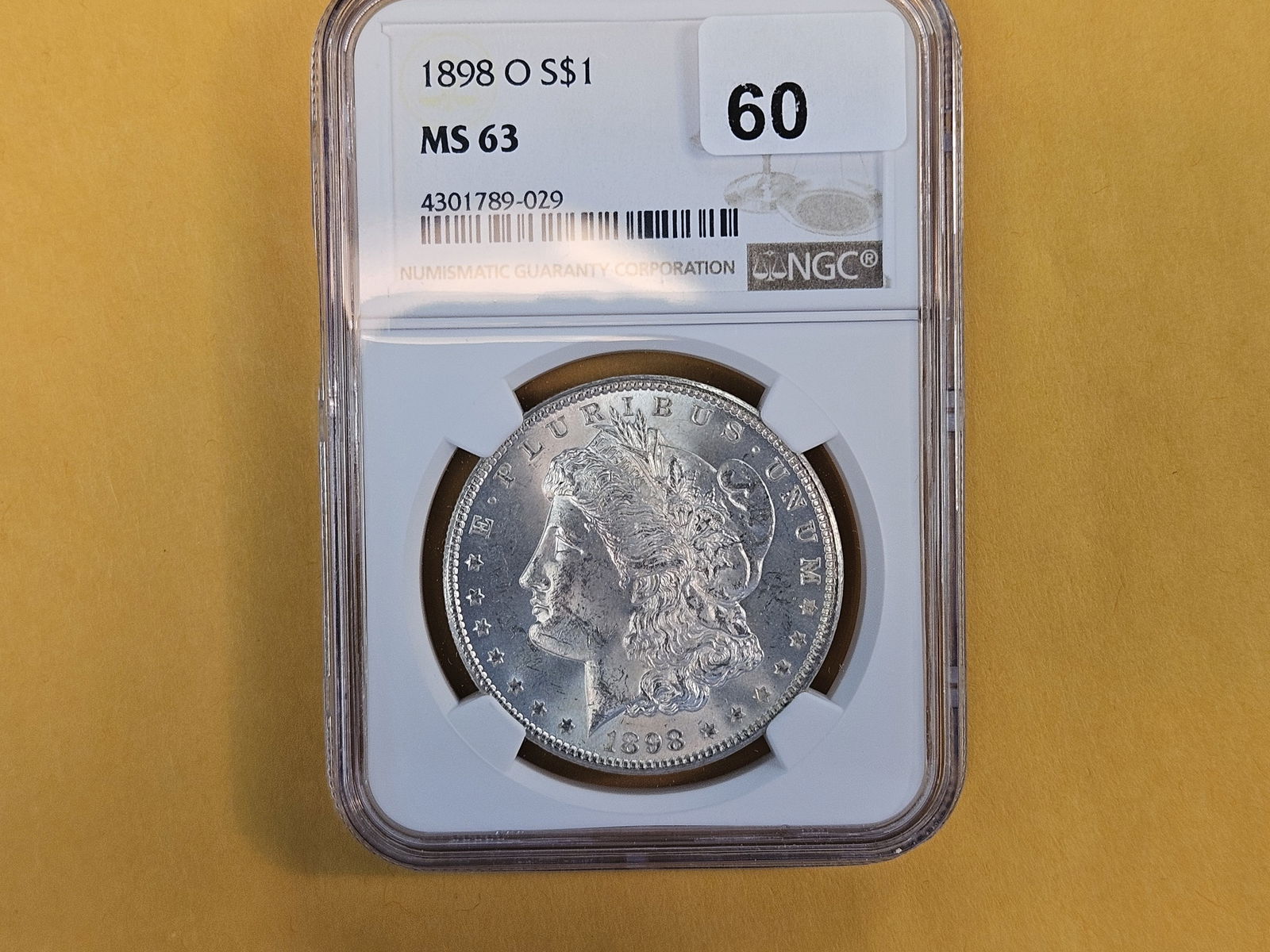 NGC 1898-O Morgan Dollar in Mint State 63 - 2