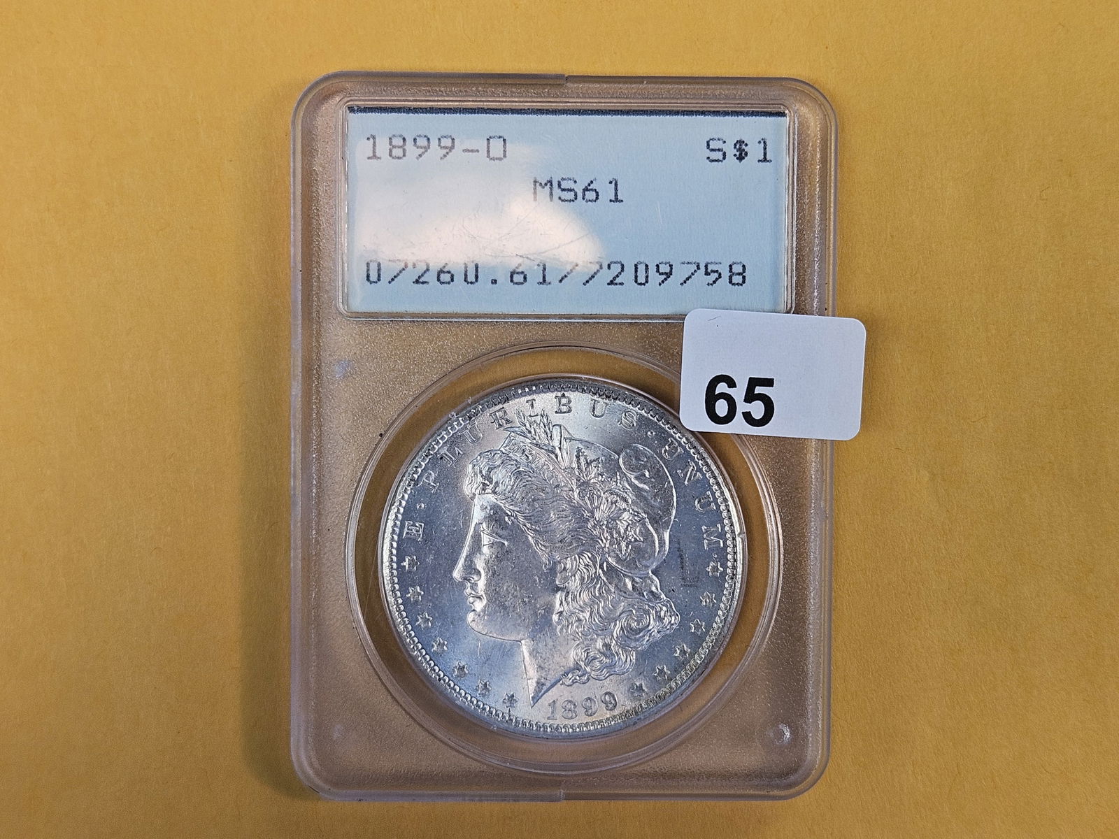 PCGS OGH 1899-O Morgan Dollar in Mint State 61 - 2