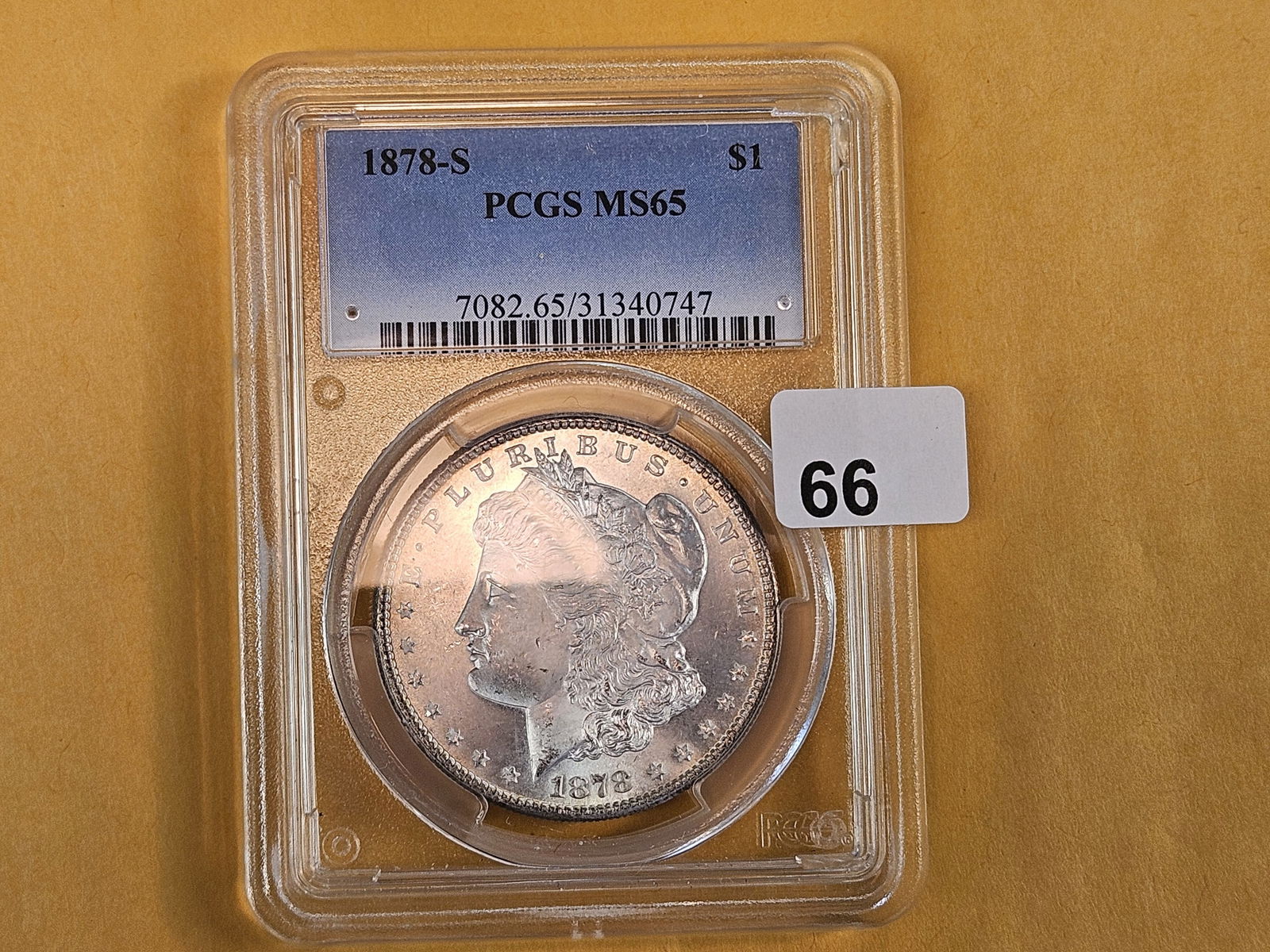 GEM! PCGS 1878-S Morgan Dollar in Mint State 65 - 2