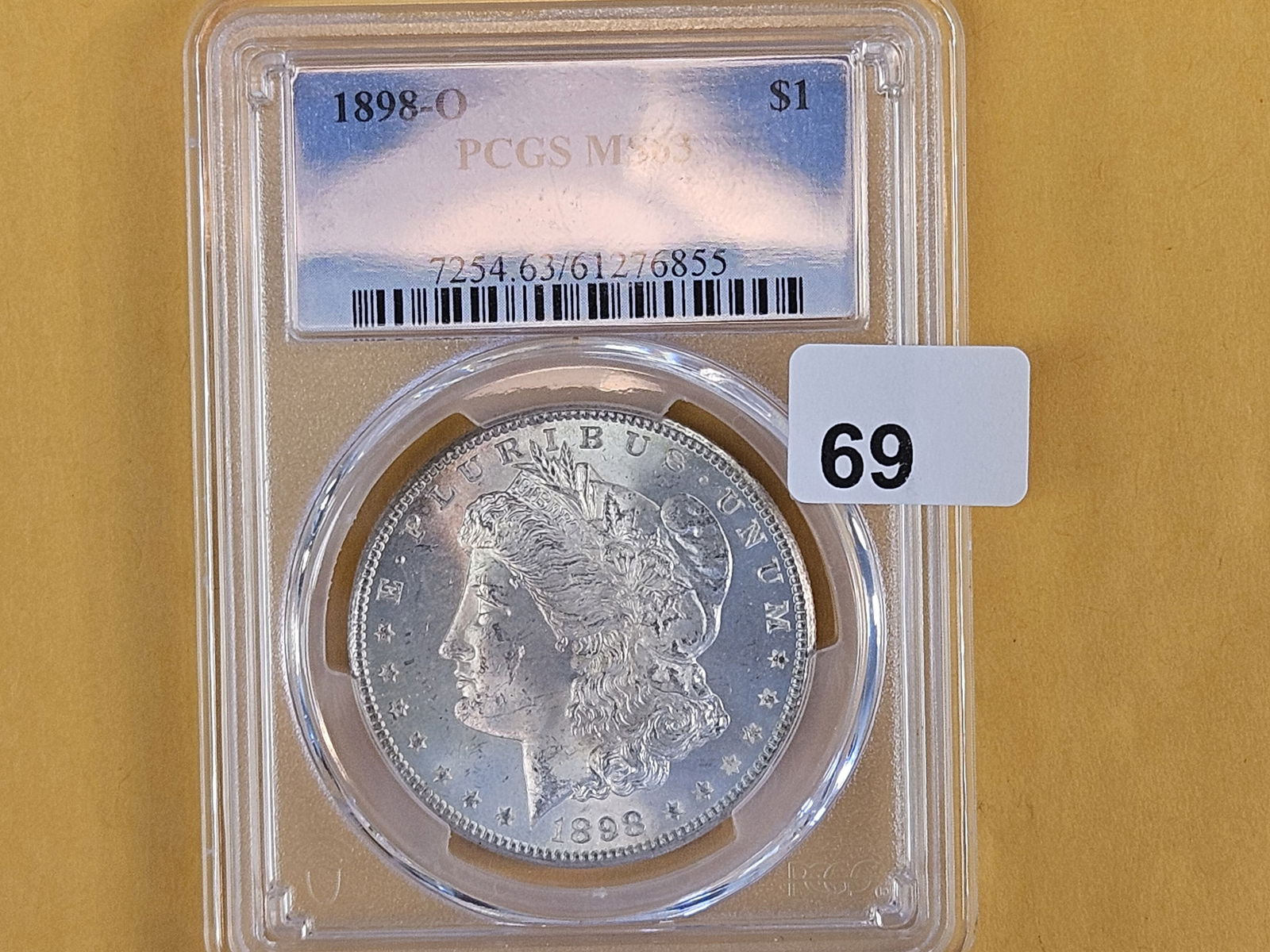 PCGS 1898-O Morgan Dollar in Mint State 63 - 2